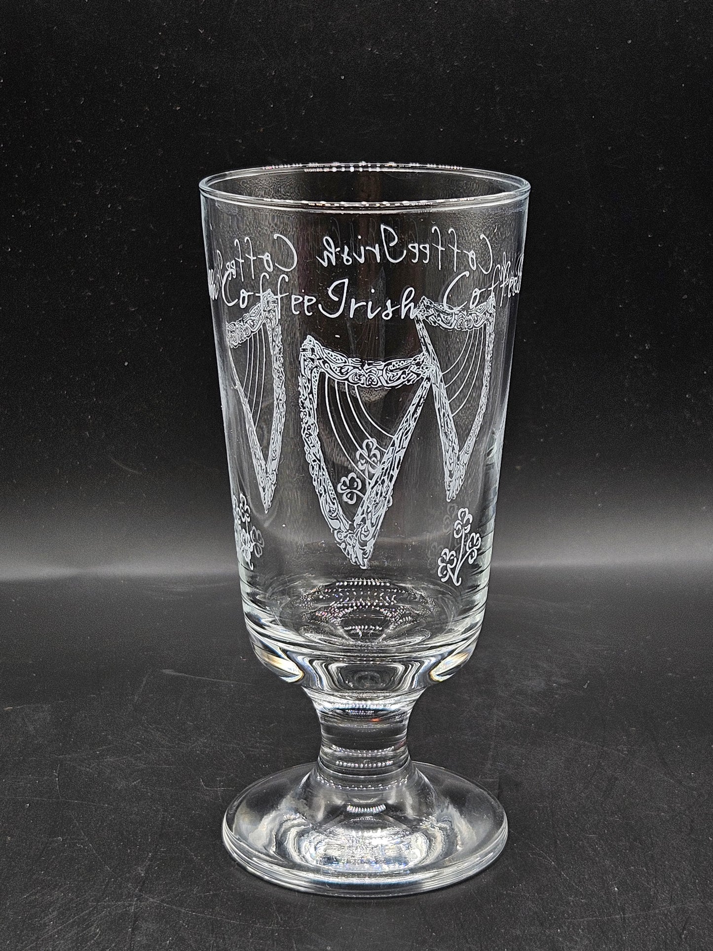Vintage Irish Glass, Harp pattern, VGC