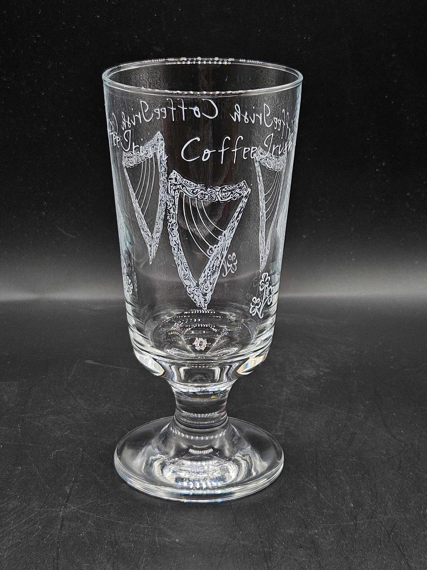Vintage Irish Glass, Harp pattern, VGC