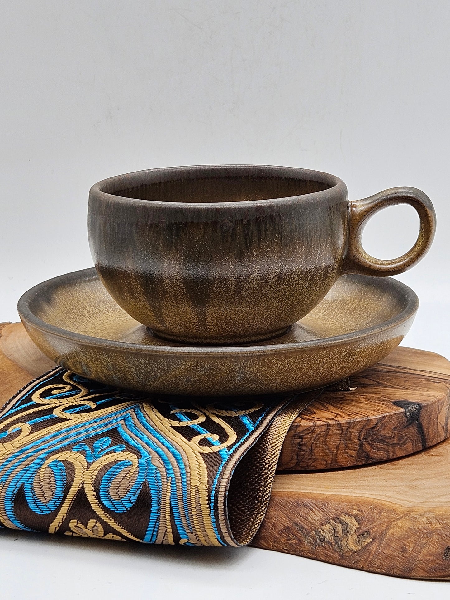 Vintage Denby Romany tea cup and saucer, VGC