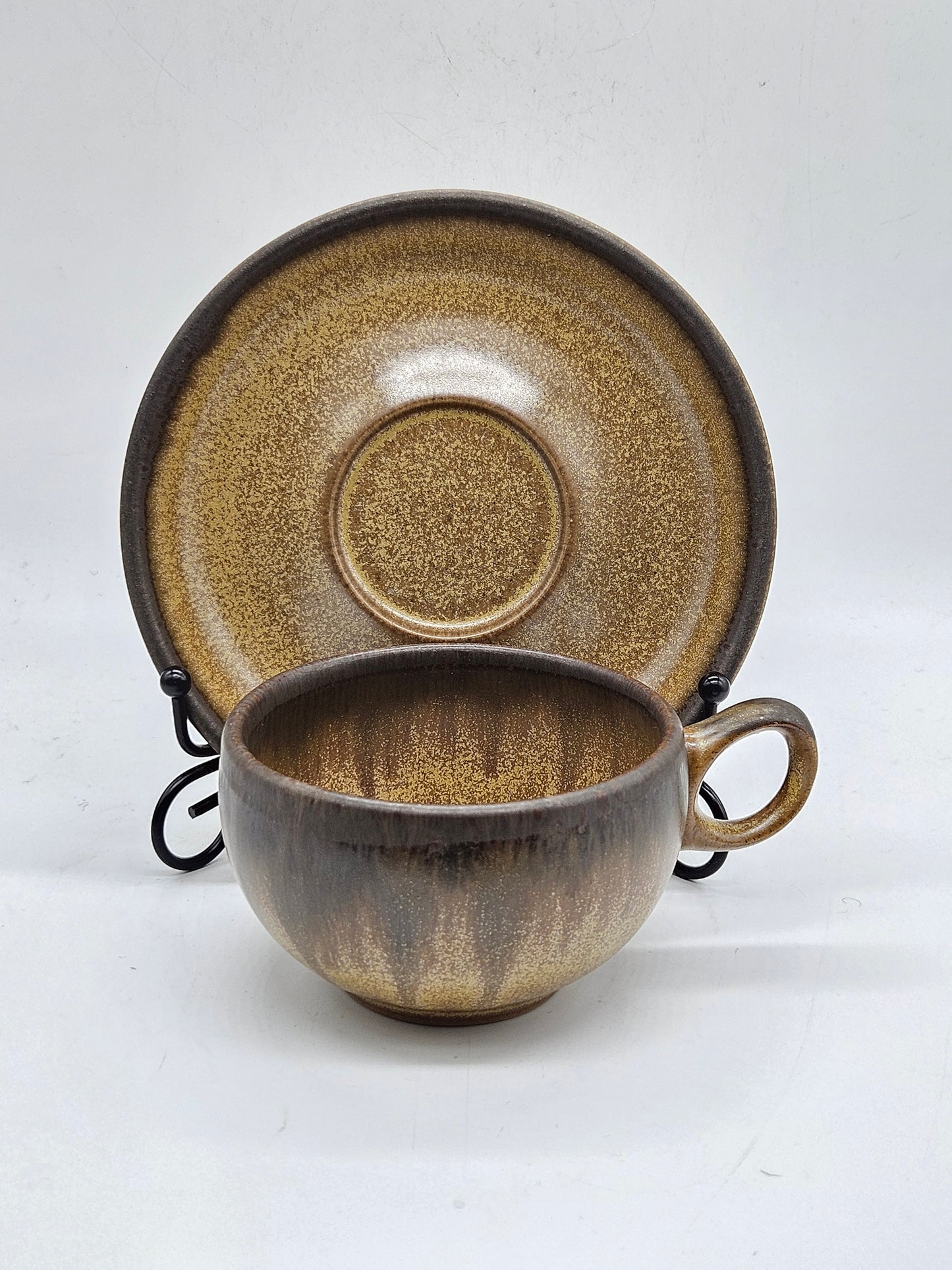Vintage Denby Romany tea cup and saucer, VGC