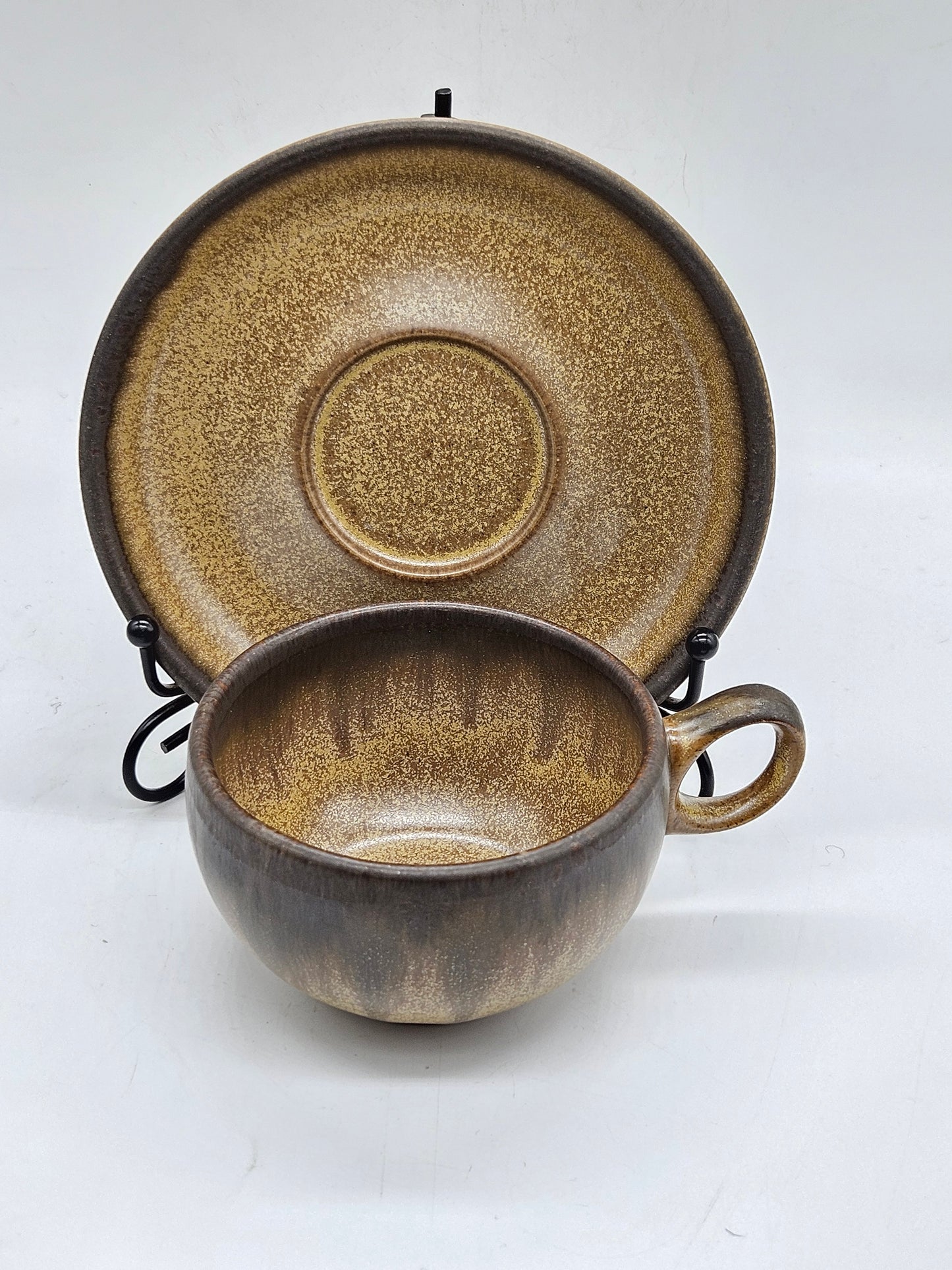 Vintage Denby Romany tea cup and saucer, VGC