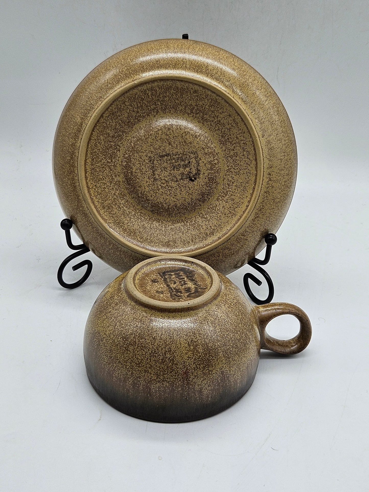 Vintage Denby Romany tea cup and saucer, VGC