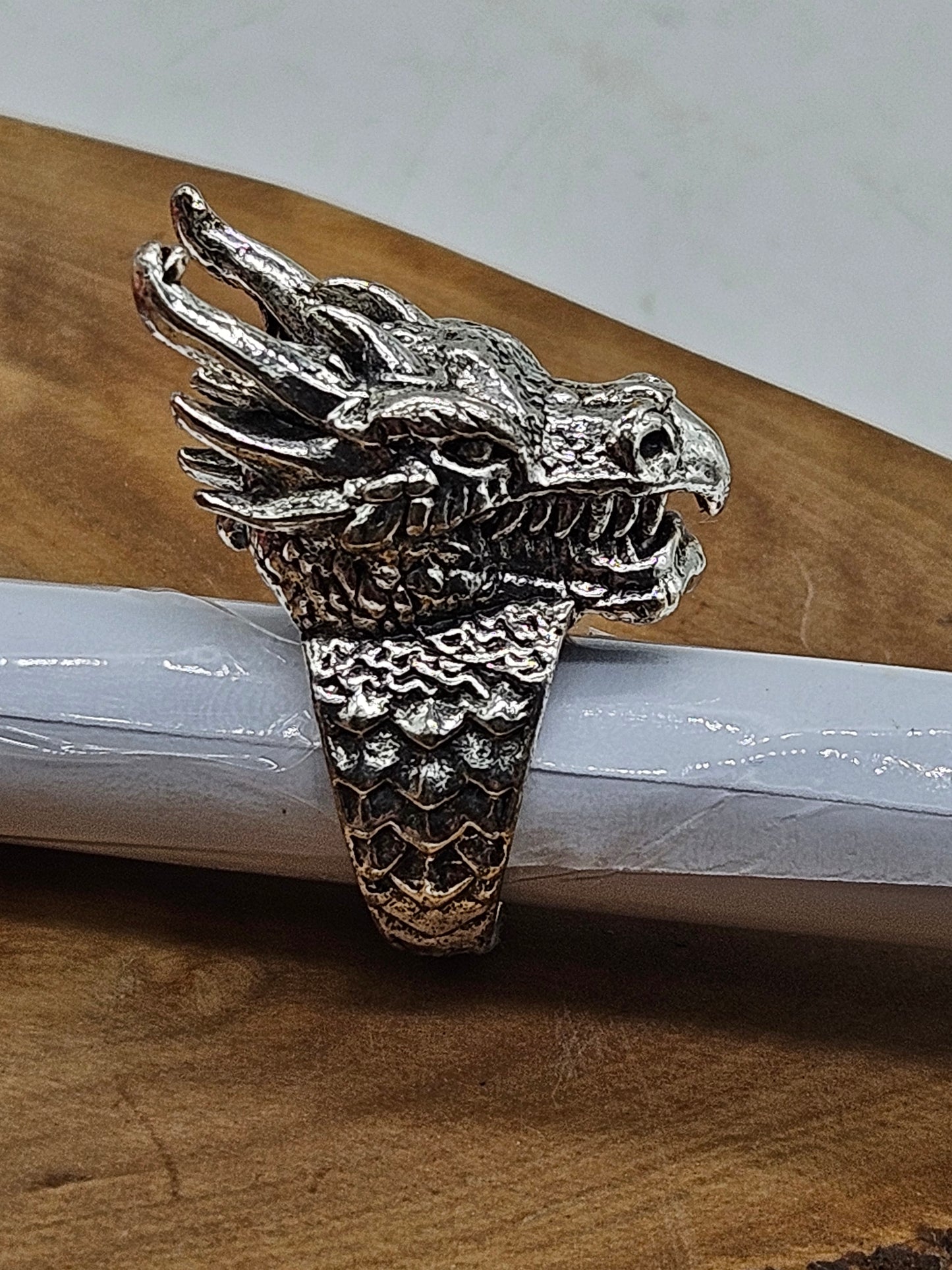 Beautifully detailed adjustable ring Dragon-snake Size 6 (L)