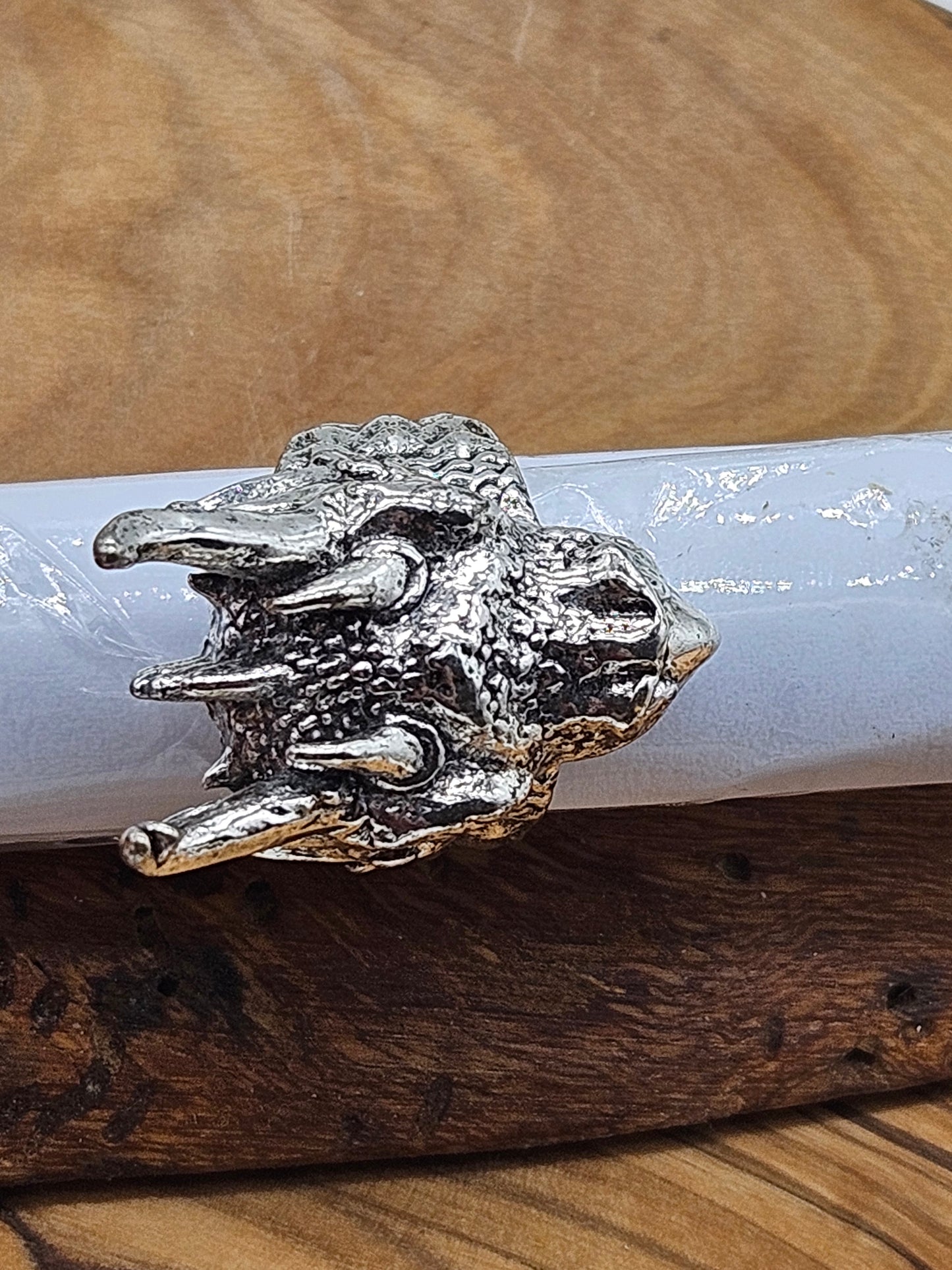 Beautifully detailed adjustable ring Dragon-snake Size 6 (L)