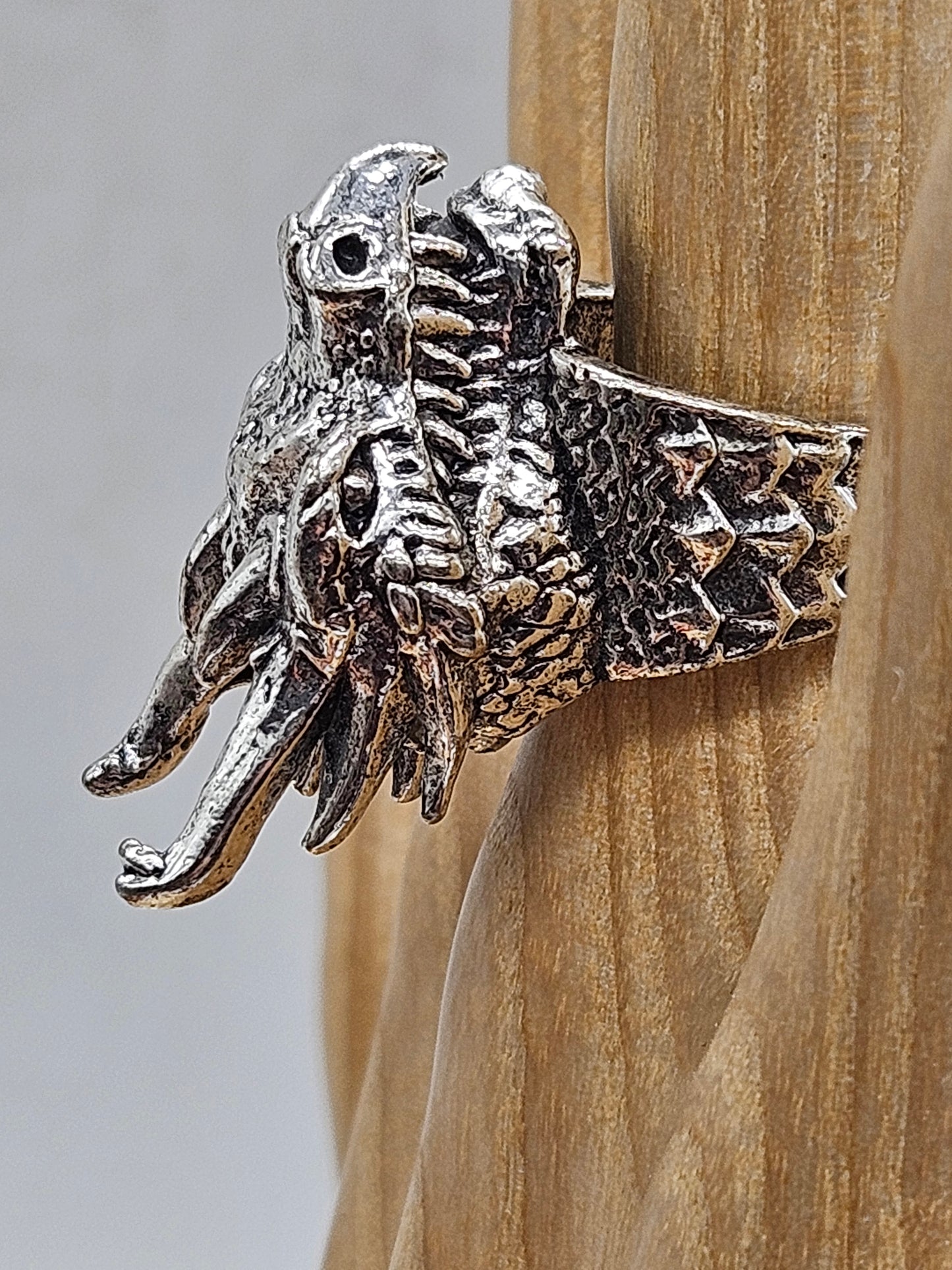 Beautifully detailed adjustable ring Dragon-snake Size 6 (L)