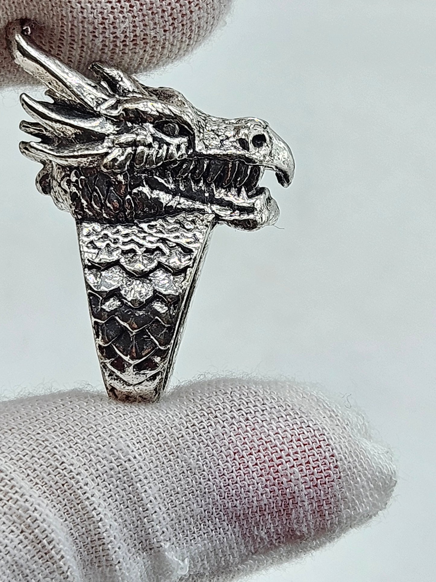 Beautifully detailed adjustable ring Dragon-snake Size 6 (L)