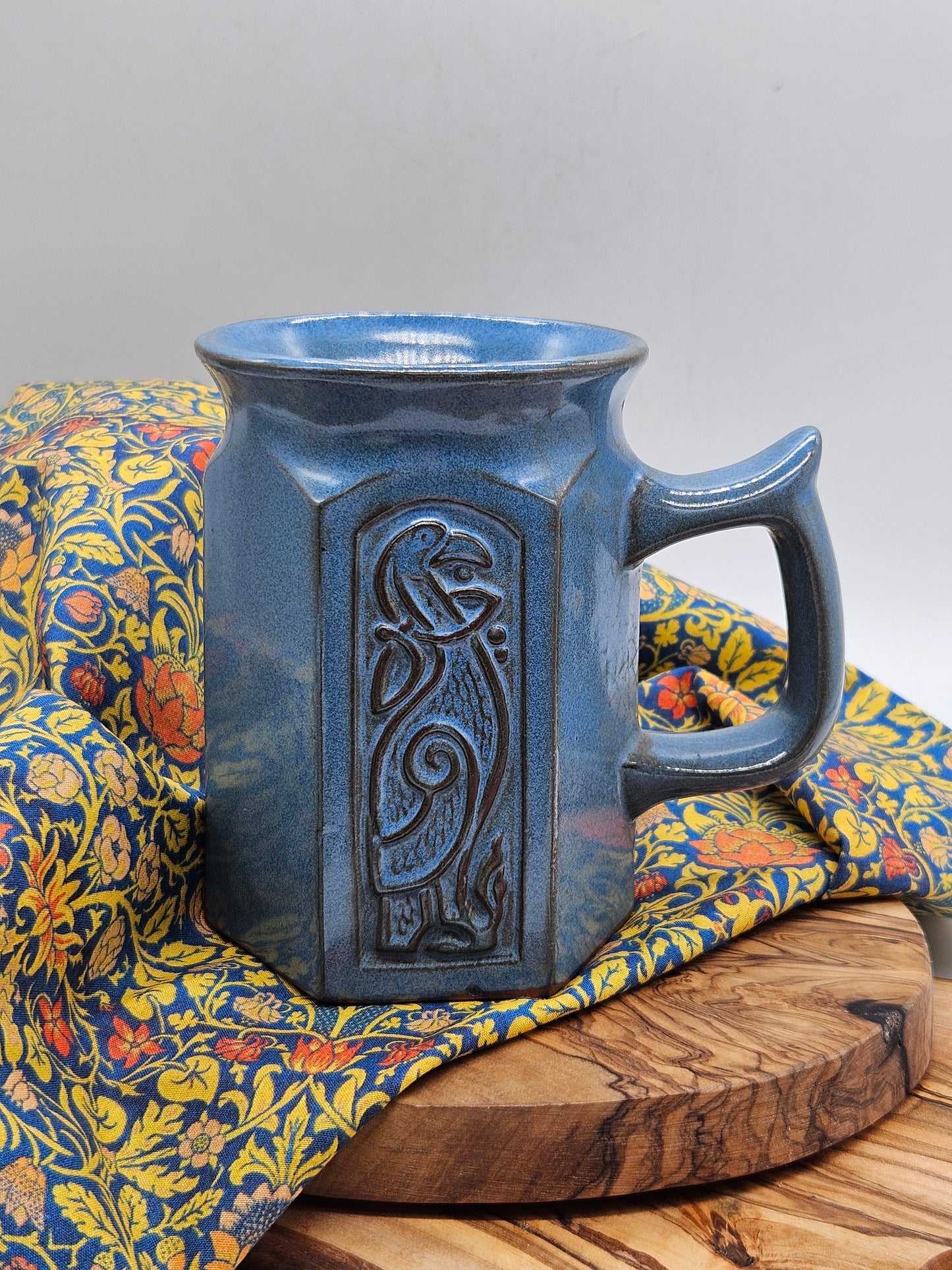 Vintage Studio Pottery Tyn Llan Blue Mug