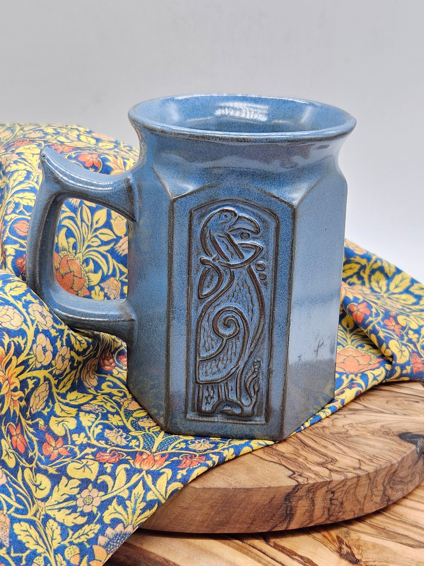 Vintage Studio Pottery Tyn Llan Blue Mug