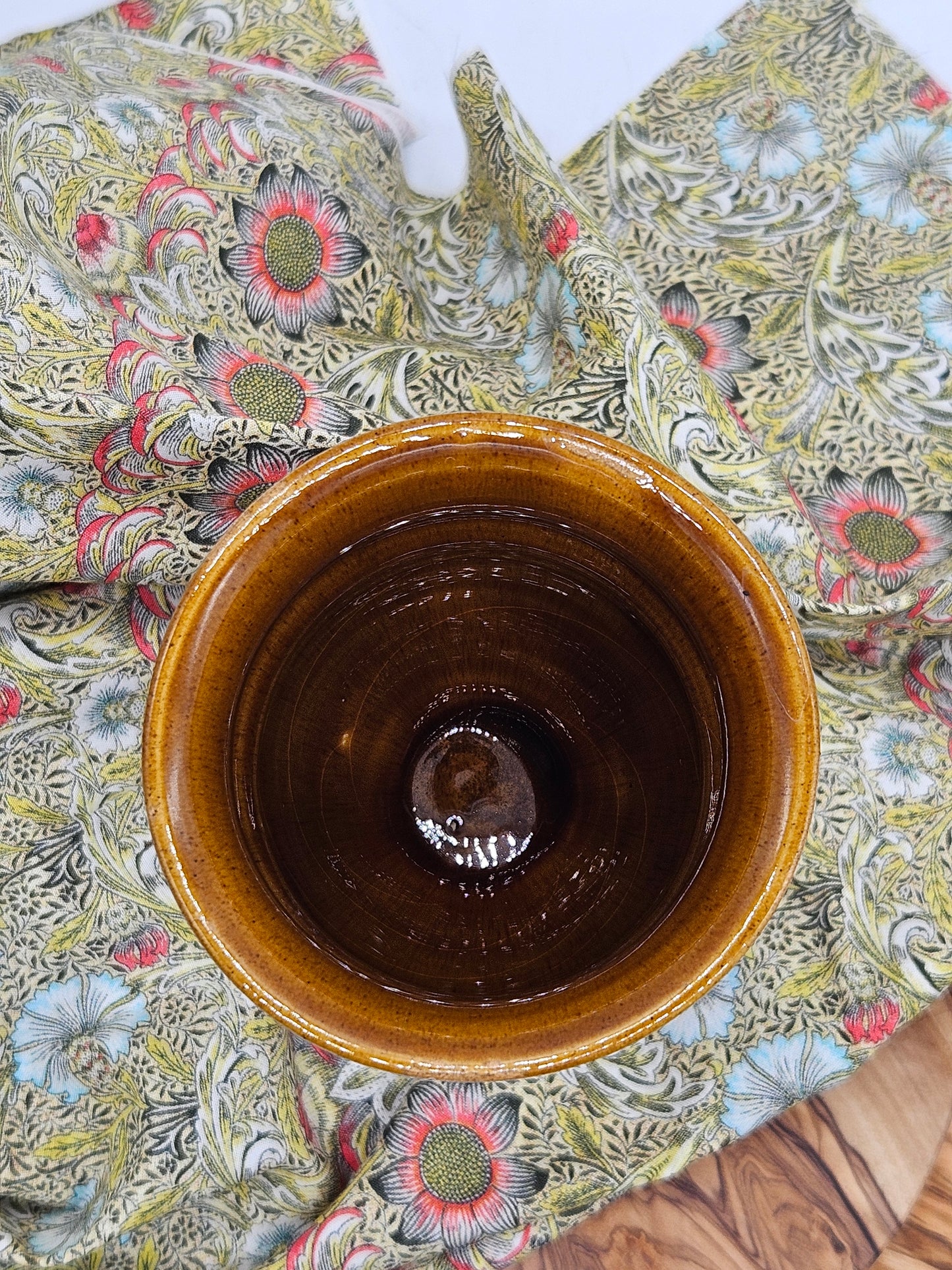 Vintage Brown Glossy finish Studio Potter Goblet
