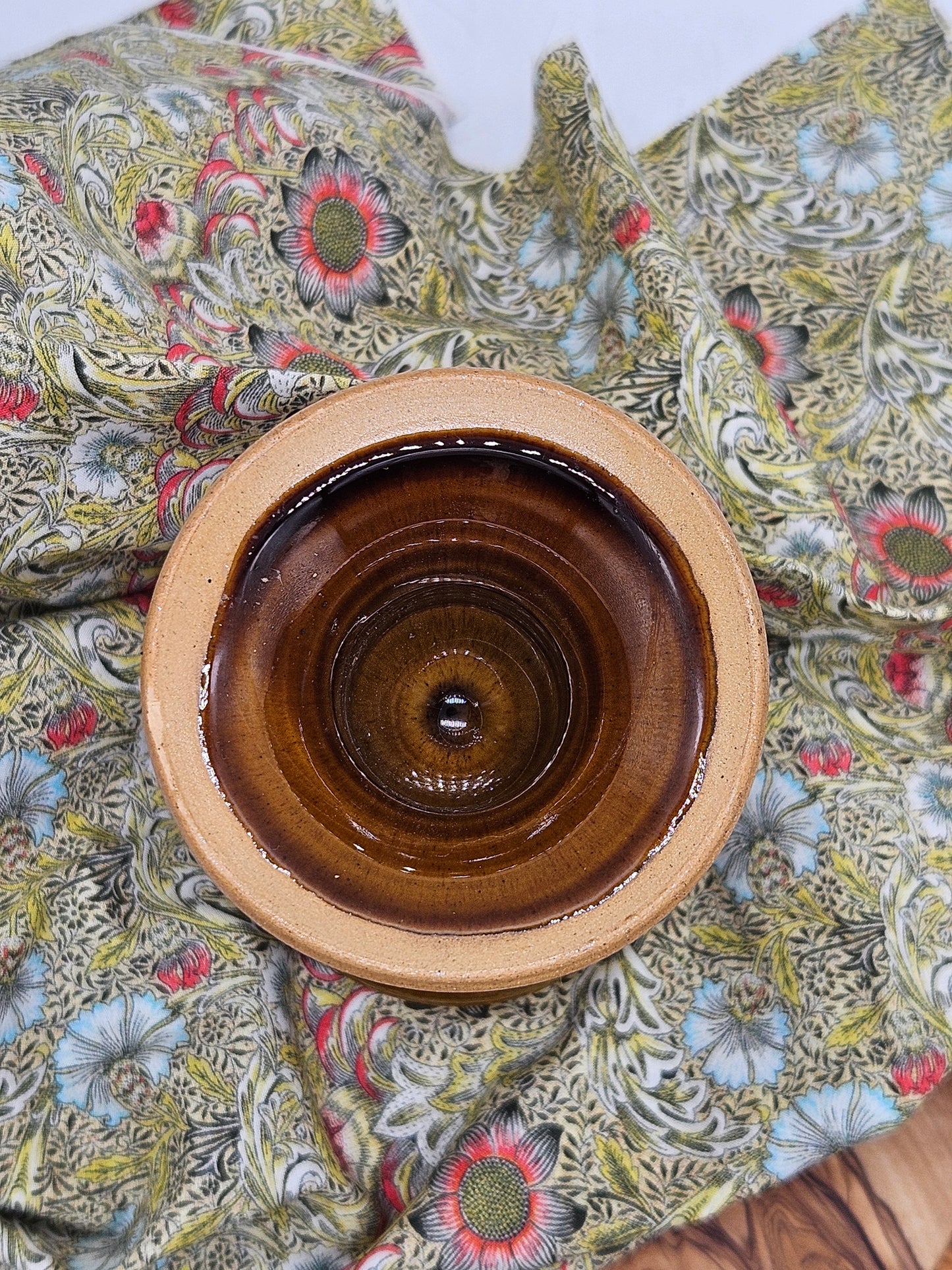 Vintage Brown Glossy finish Studio Potter Goblet