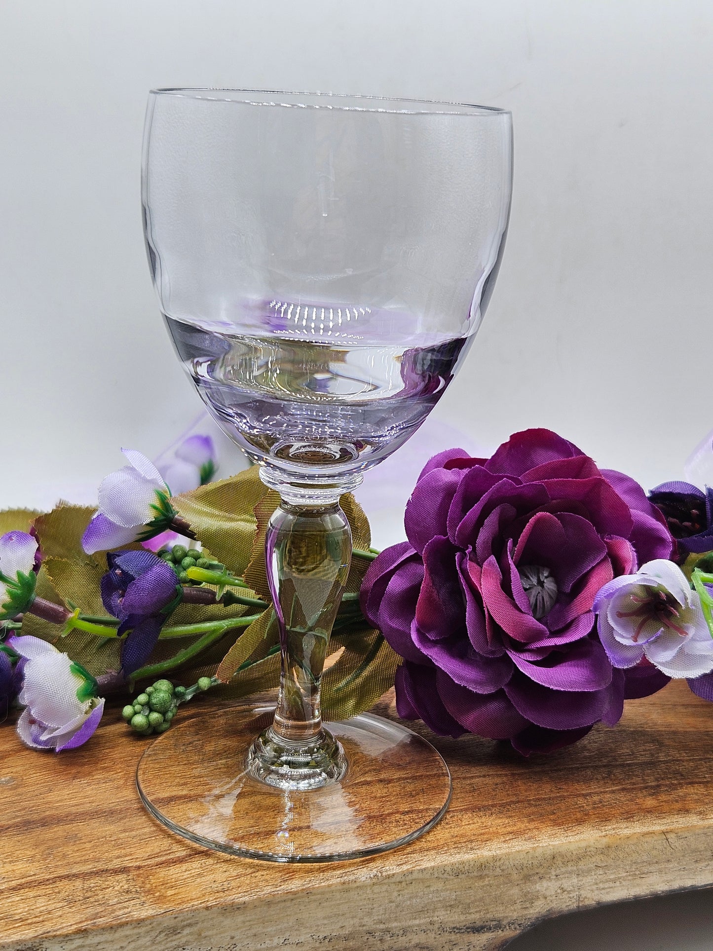 Vintage lavender small wine glass
