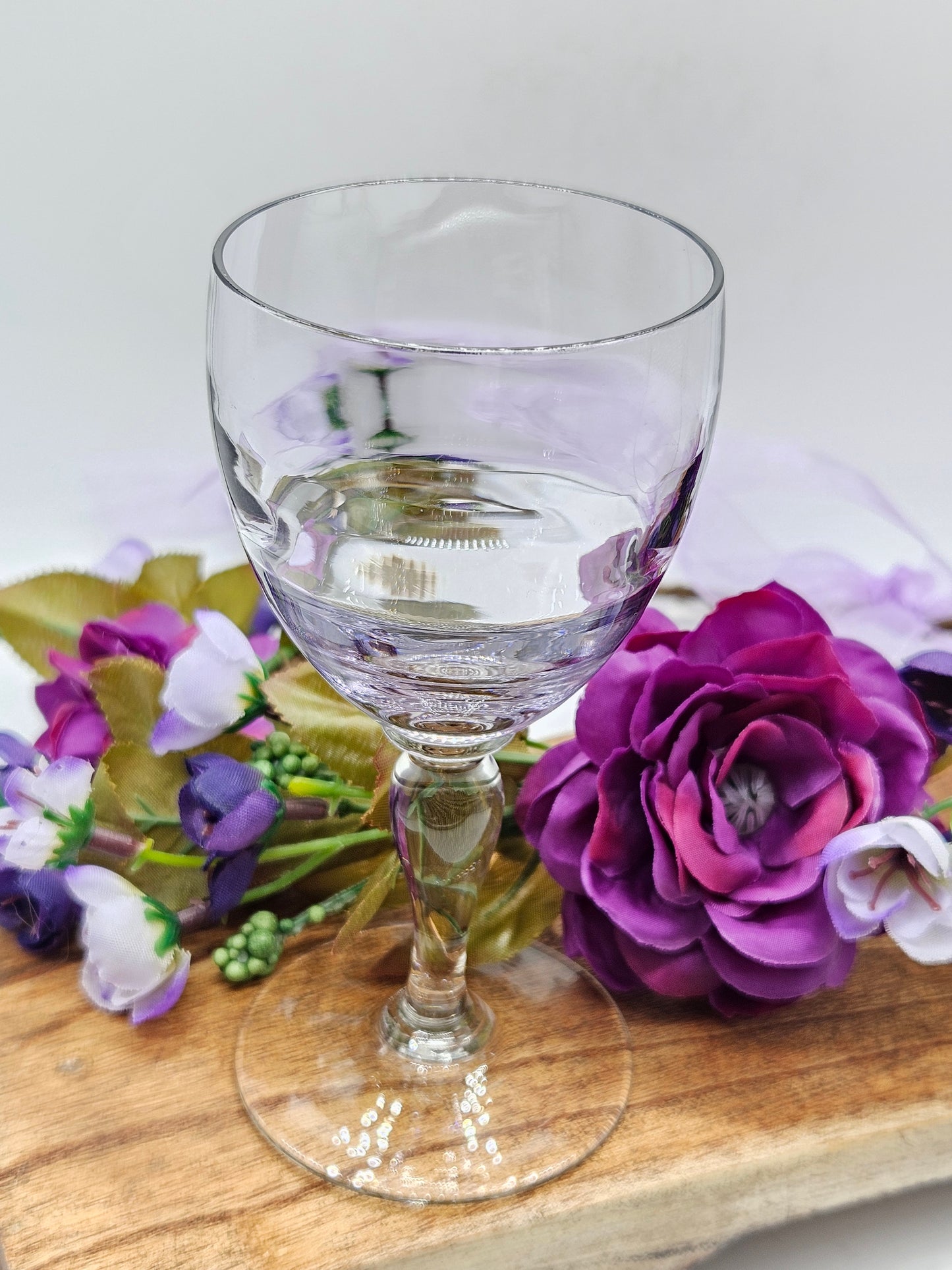 Vintage lavender small wine glass