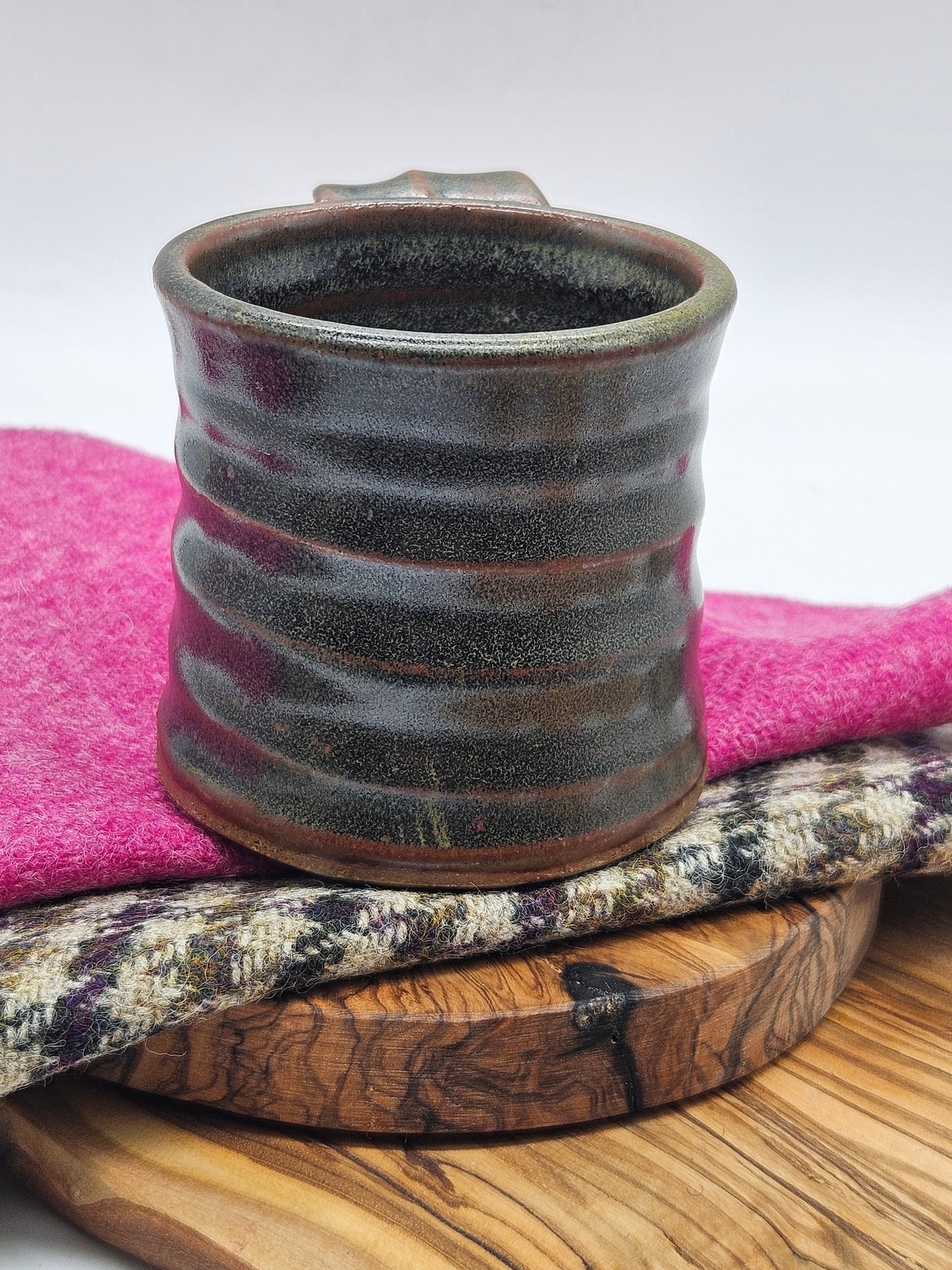 Vintage Studio Pottery Espresso-size Mug, Hand Thrown,