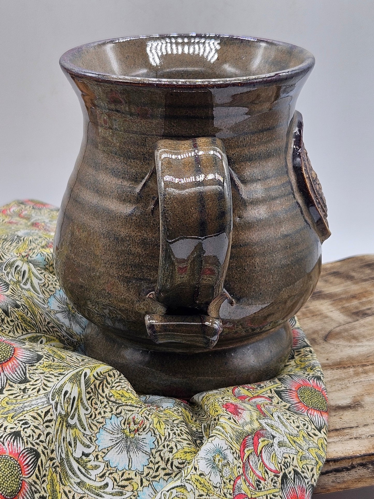 Vintage Bath Studio Pottery Glossy finish Mug, Hand Thrown