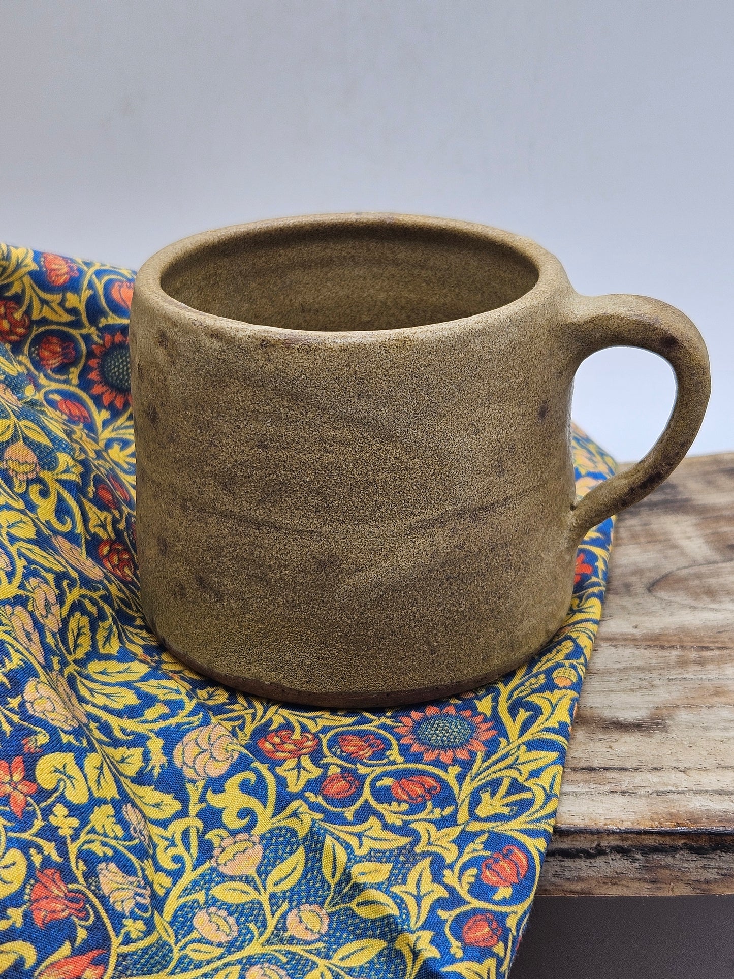 Vintage Studio Pottery Medieval Style Mug, Hand Thrown