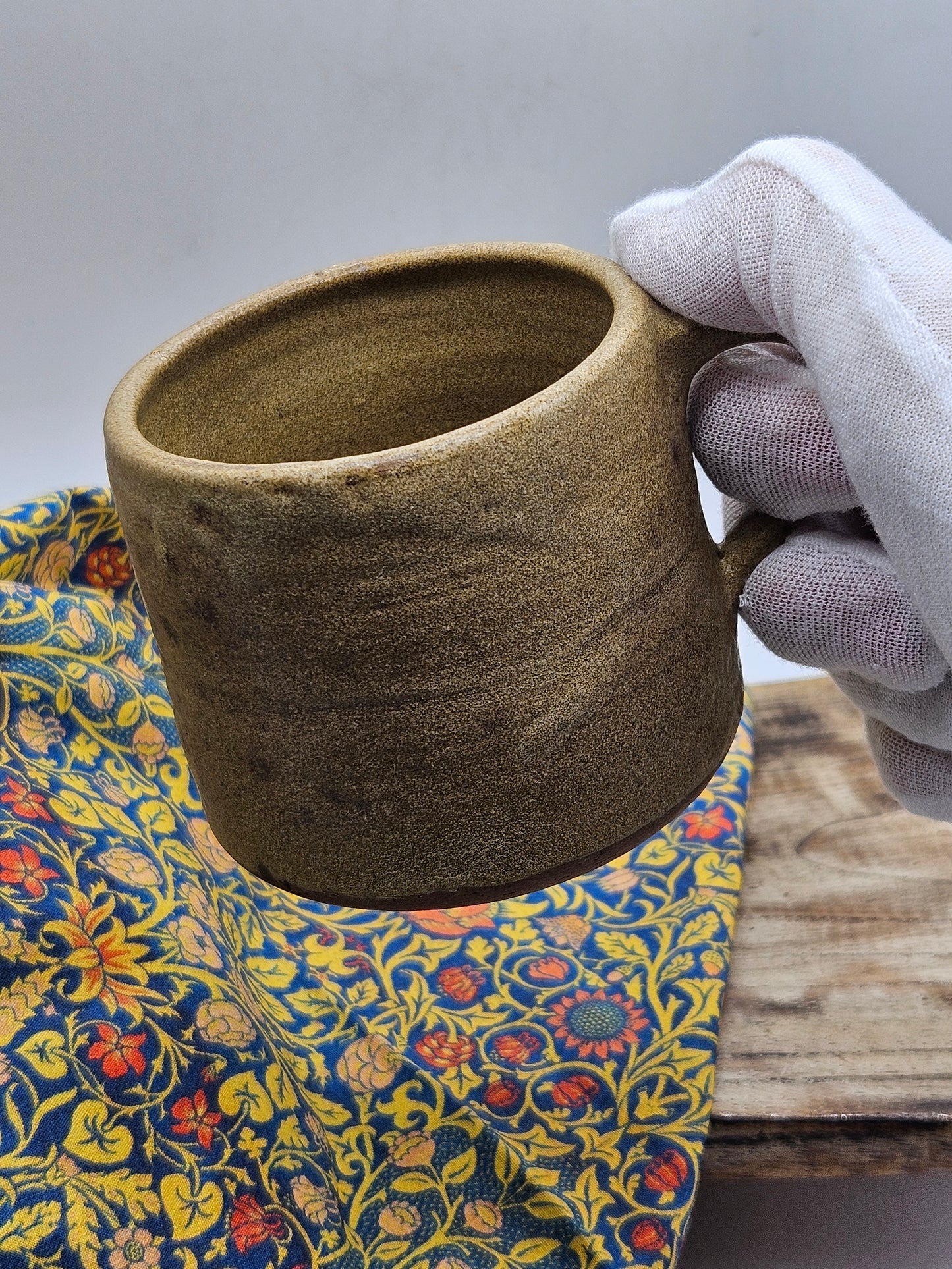 Vintage Studio Pottery Medieval Style Mug, Hand Thrown