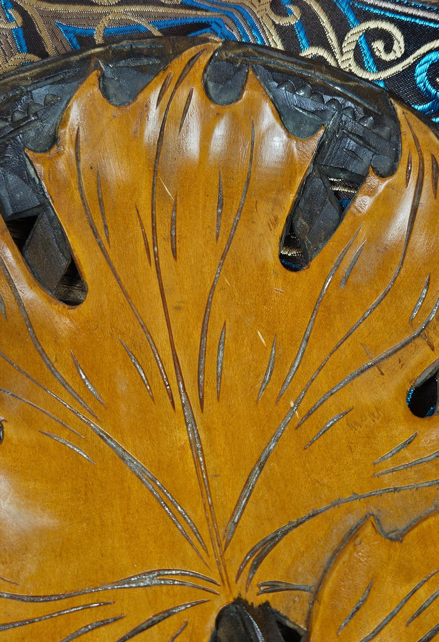 Vintage hand carved wooden dish/panel