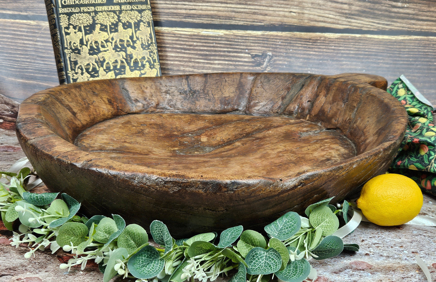Huge antique Old Oak Trough