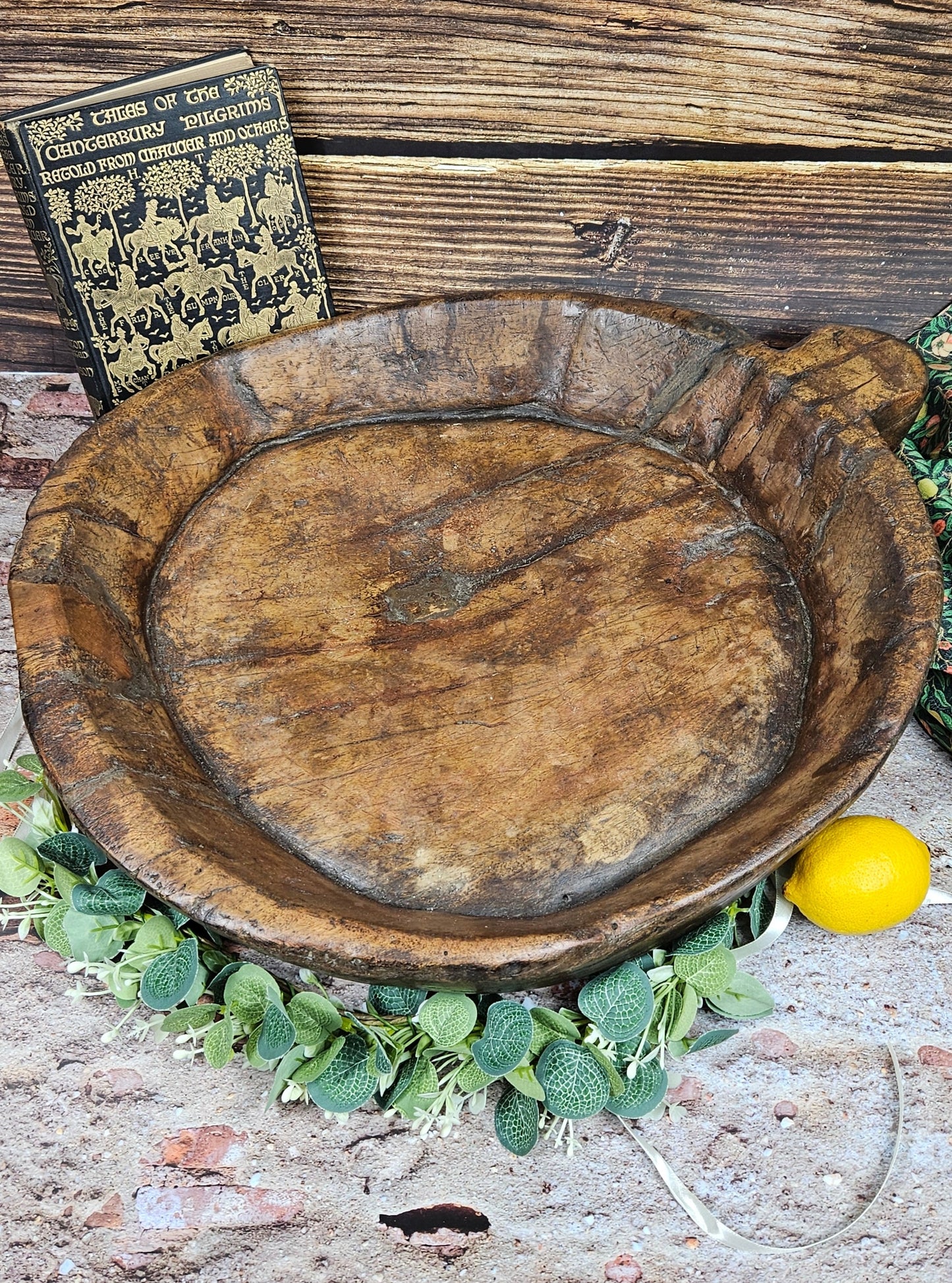 Huge antique Old Oak Trough