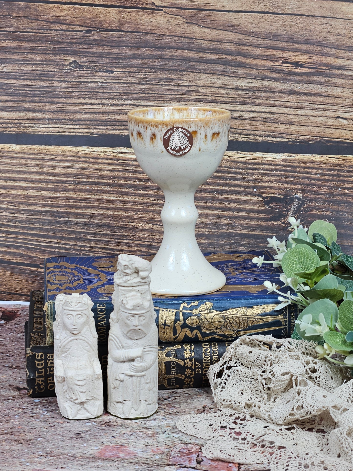 Vintage Studio Pottery Fully Glazed Milk Colour Goblet