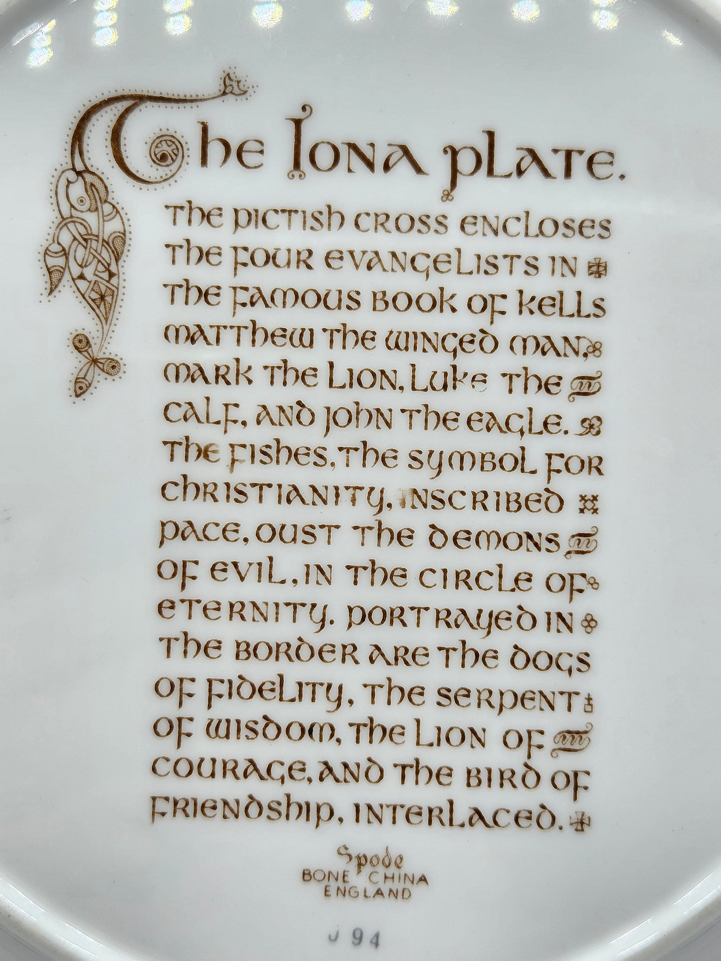 Large 27 cm collectable Spode The Iona Plate