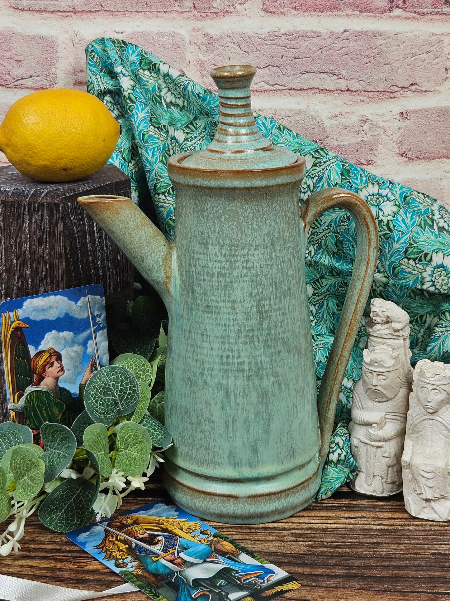 Rare Vintage Studio Pottery Knight Tintagel Coffee Pot