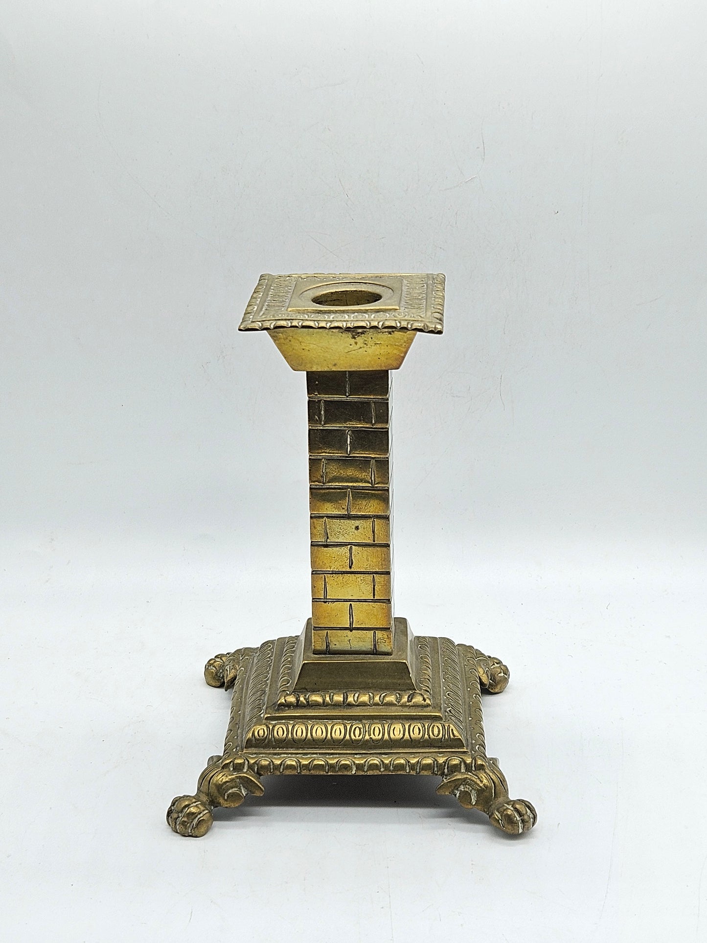 Vintage Pair of Candle stick Holders, with Lion's legs.