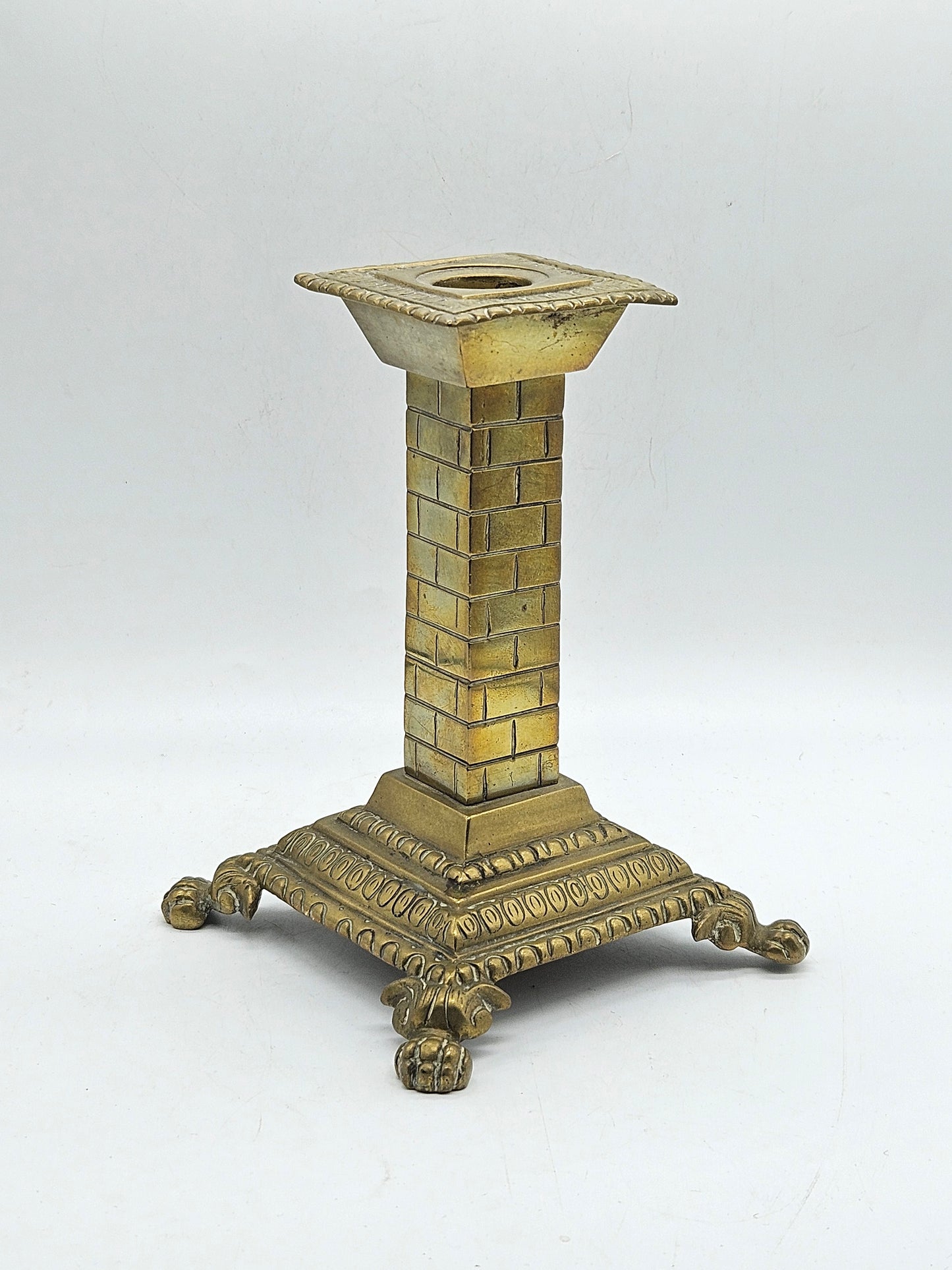 Vintage Pair of Candle stick Holders, with Lion's legs.