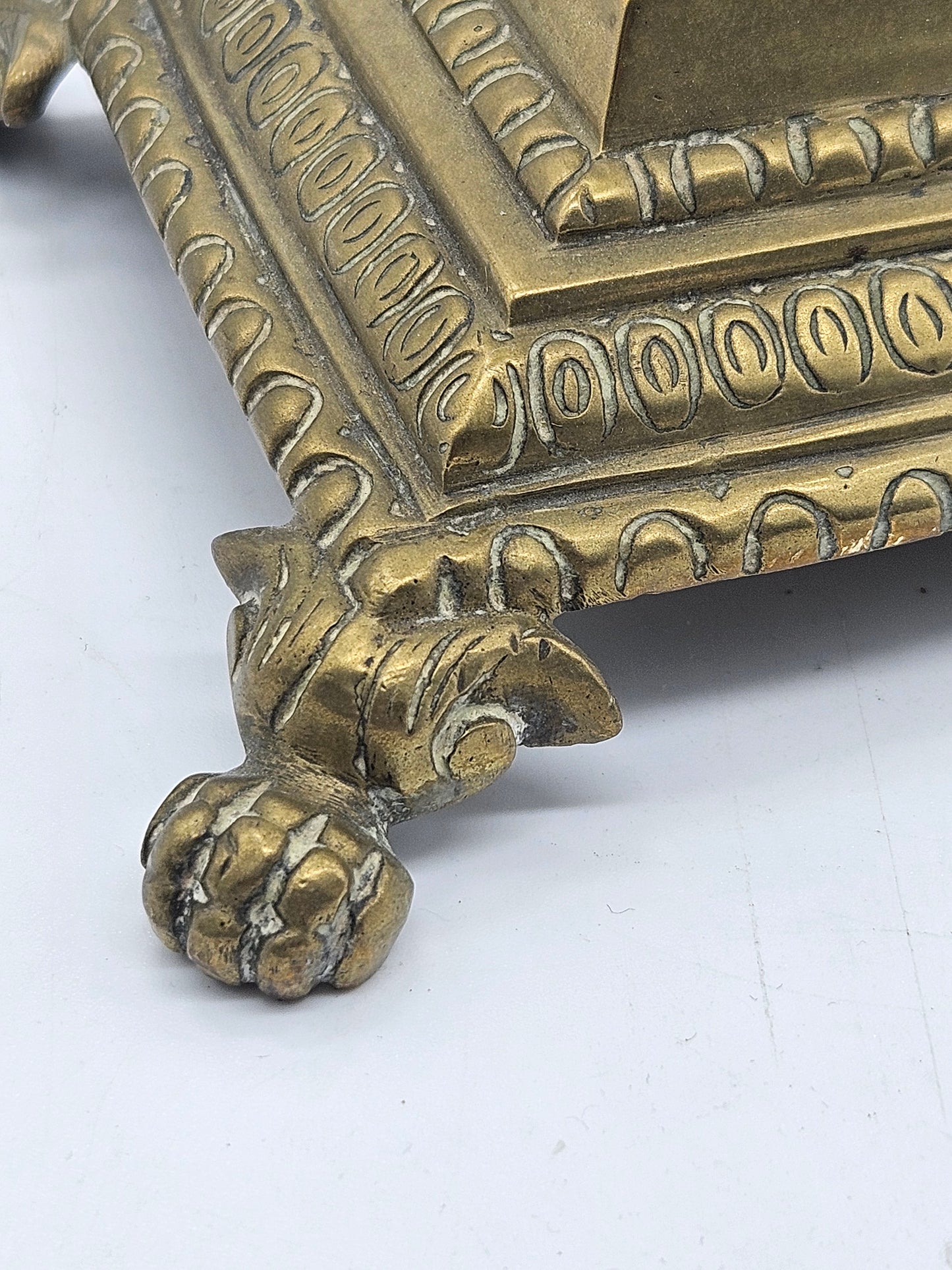 Vintage Pair of Candle stick Holders, with Lion's legs.