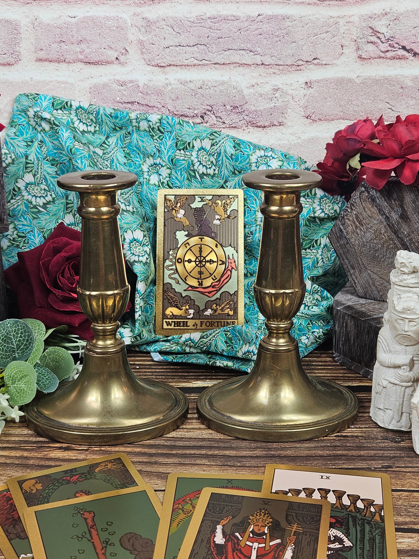 Vintage Pair of Candle stick Holders, Oval base.