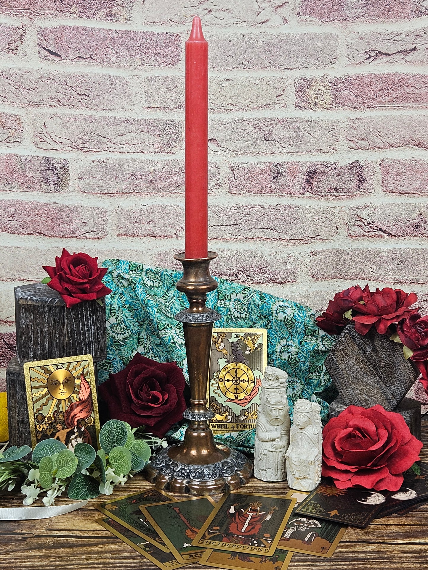 Vintage Antique Candle stick Holder, with copper plating.