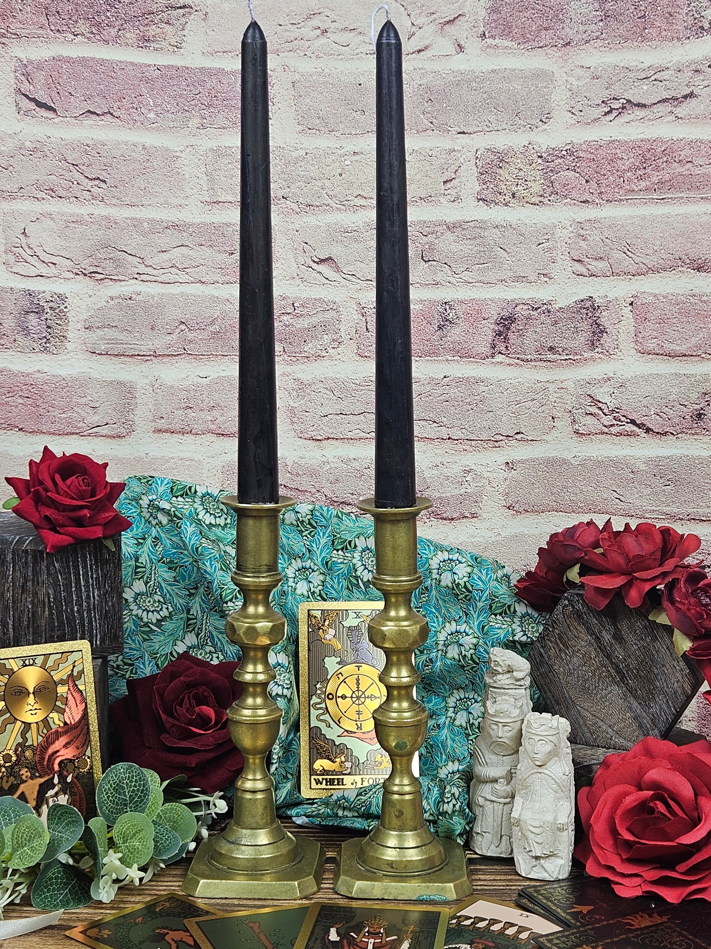 Vintage Pair of Brass Candle stick Holders.