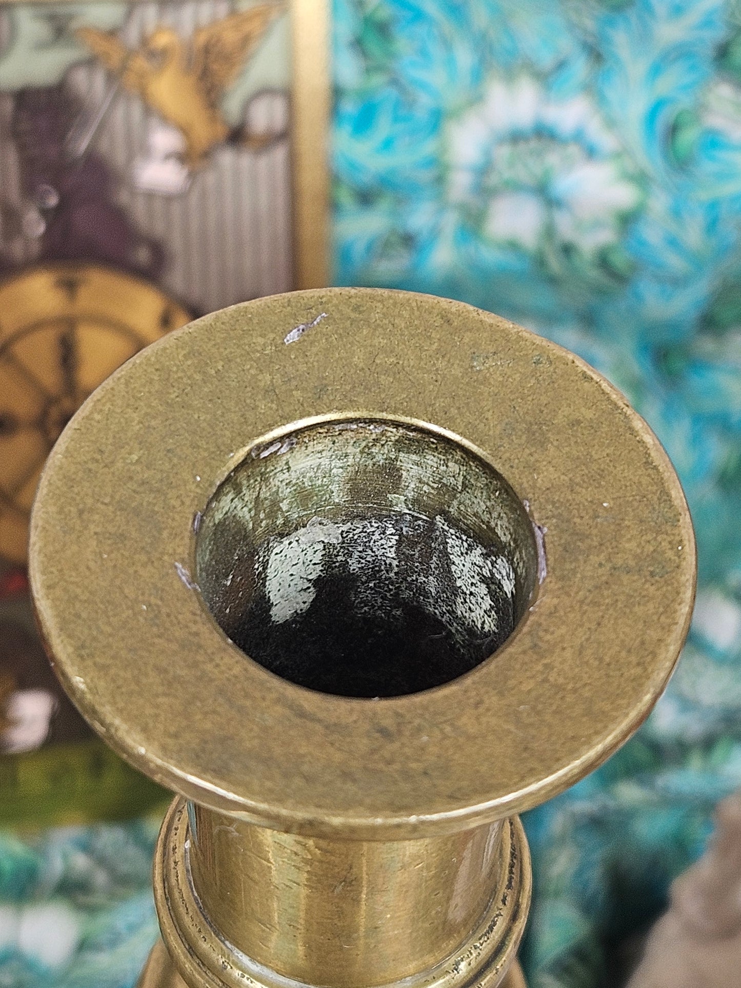Vintage Pair of Brass Candle stick Holders.