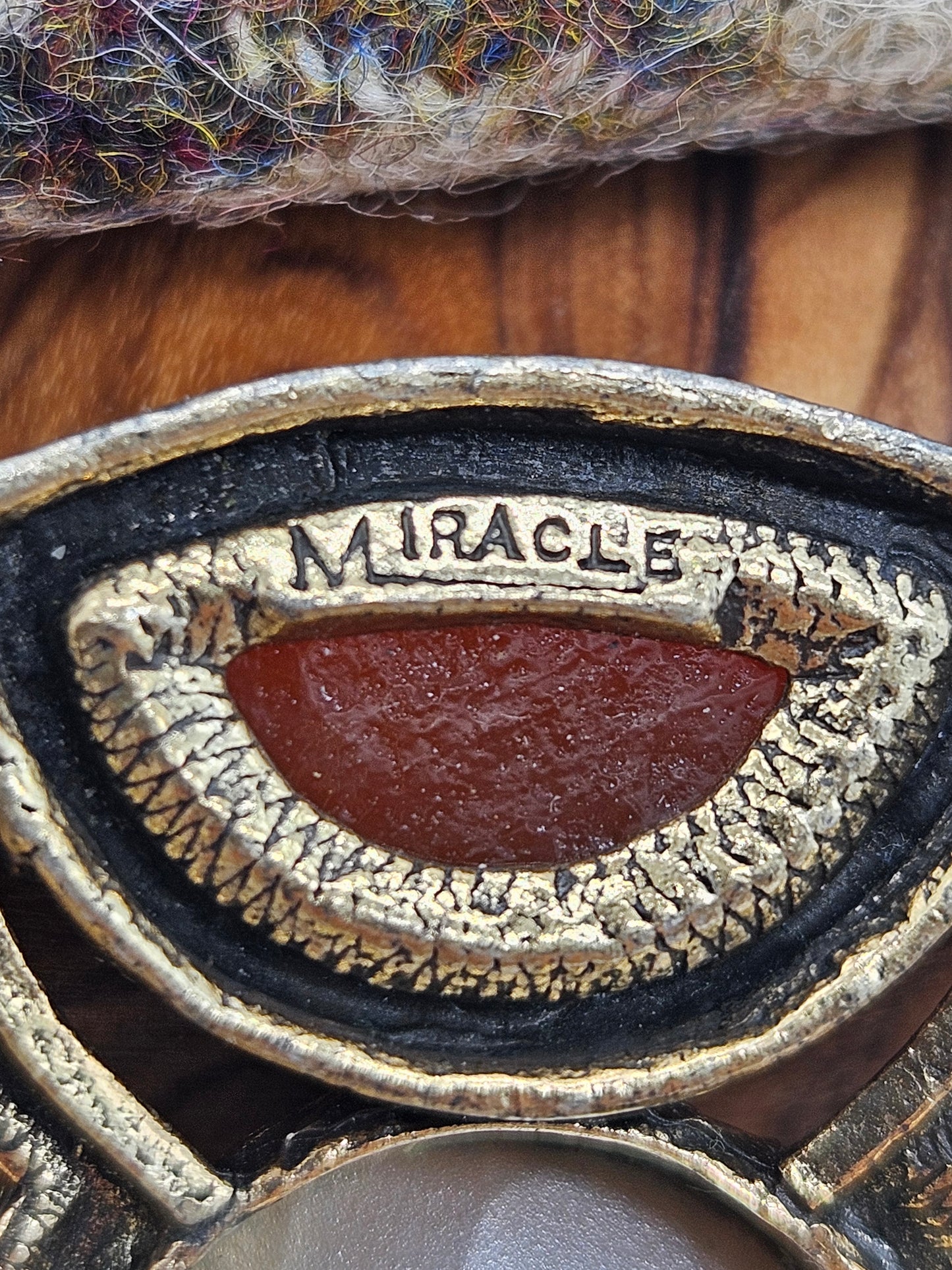 Vintage Large Scottish Broosh with gemstones, Miracle, VGC