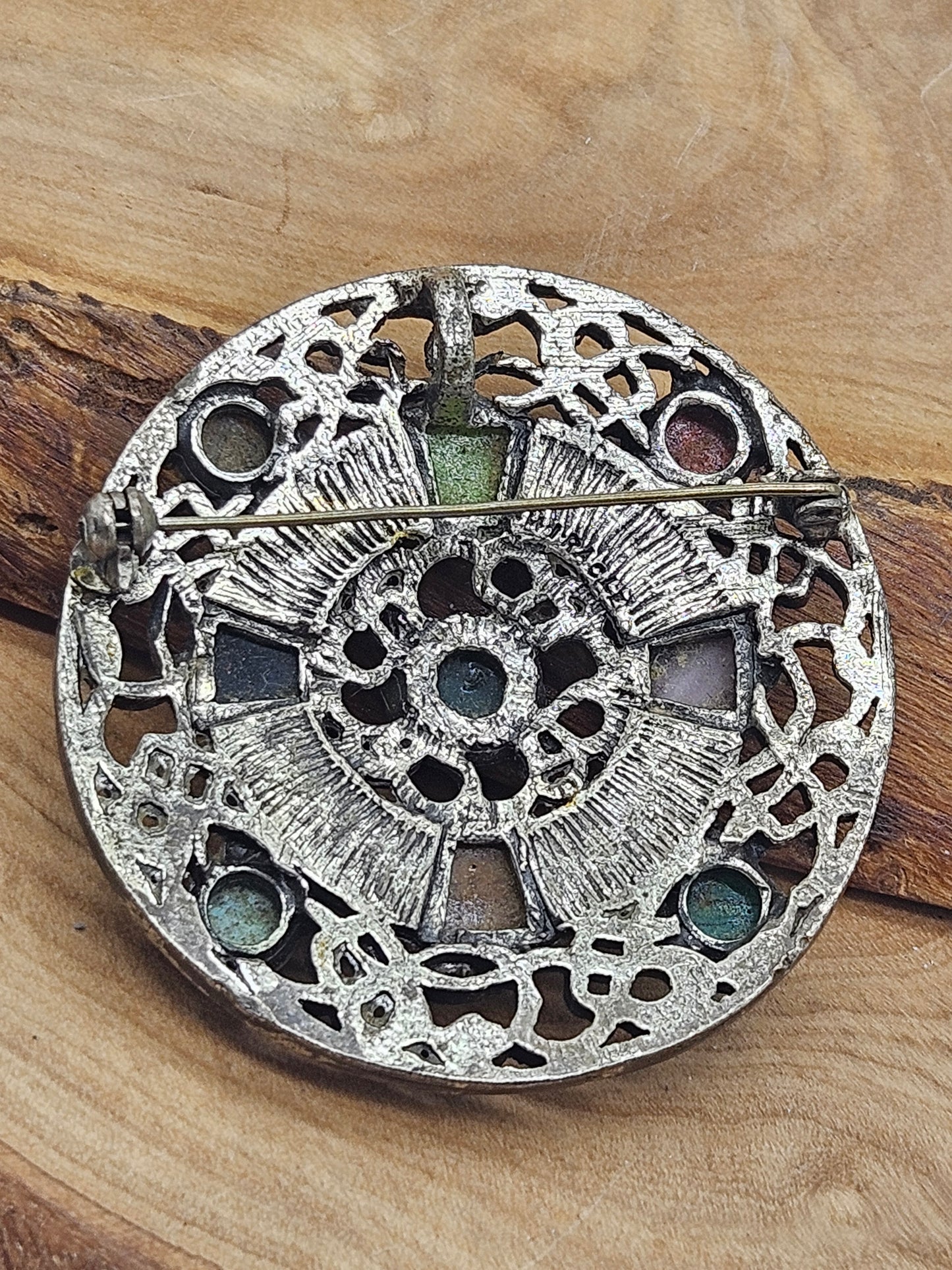 Antique Large Rare Medieval-style Round Brooch/Pendant