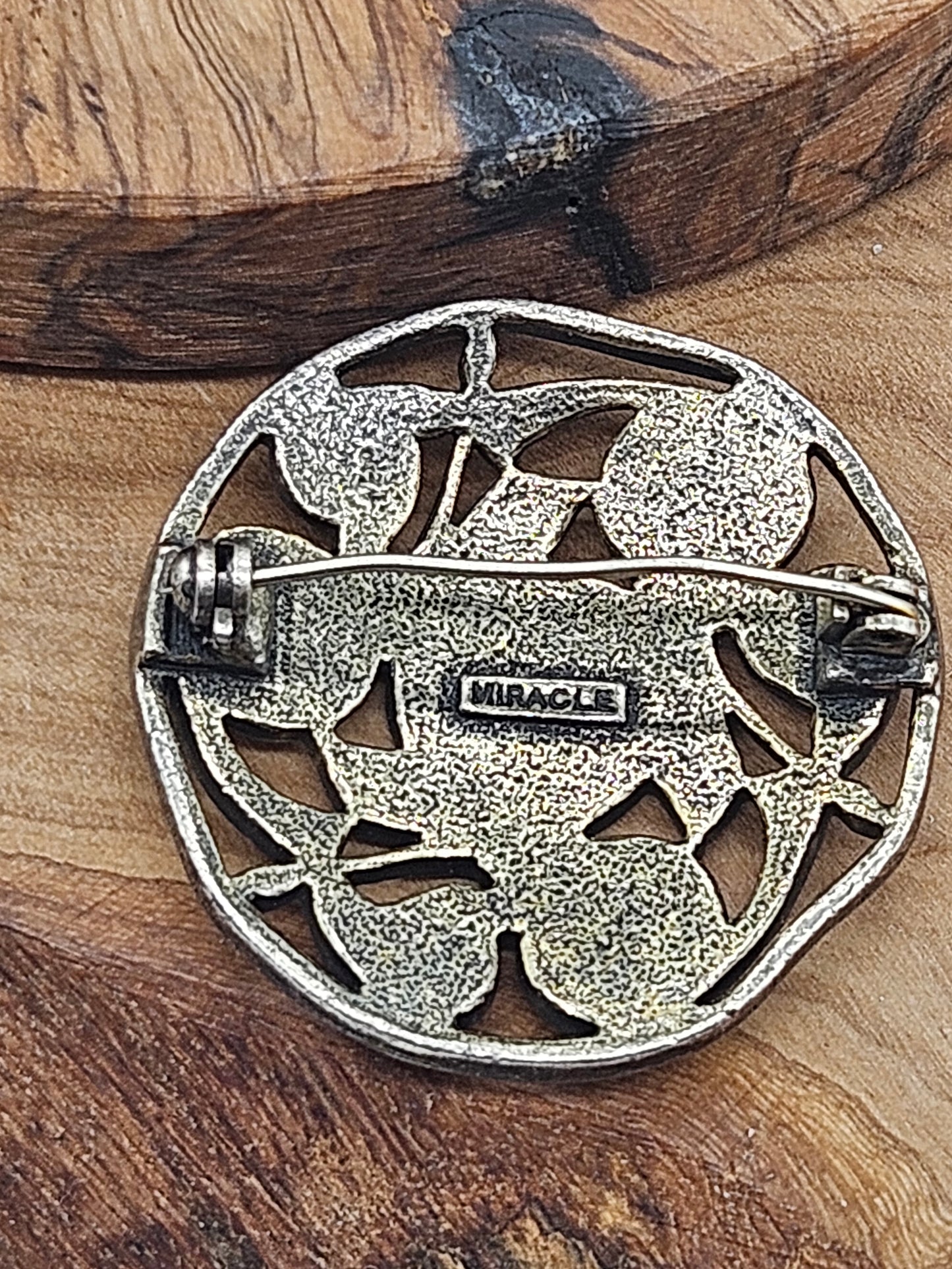 Antique Medieval-style Round Brooch The Petroglyphs