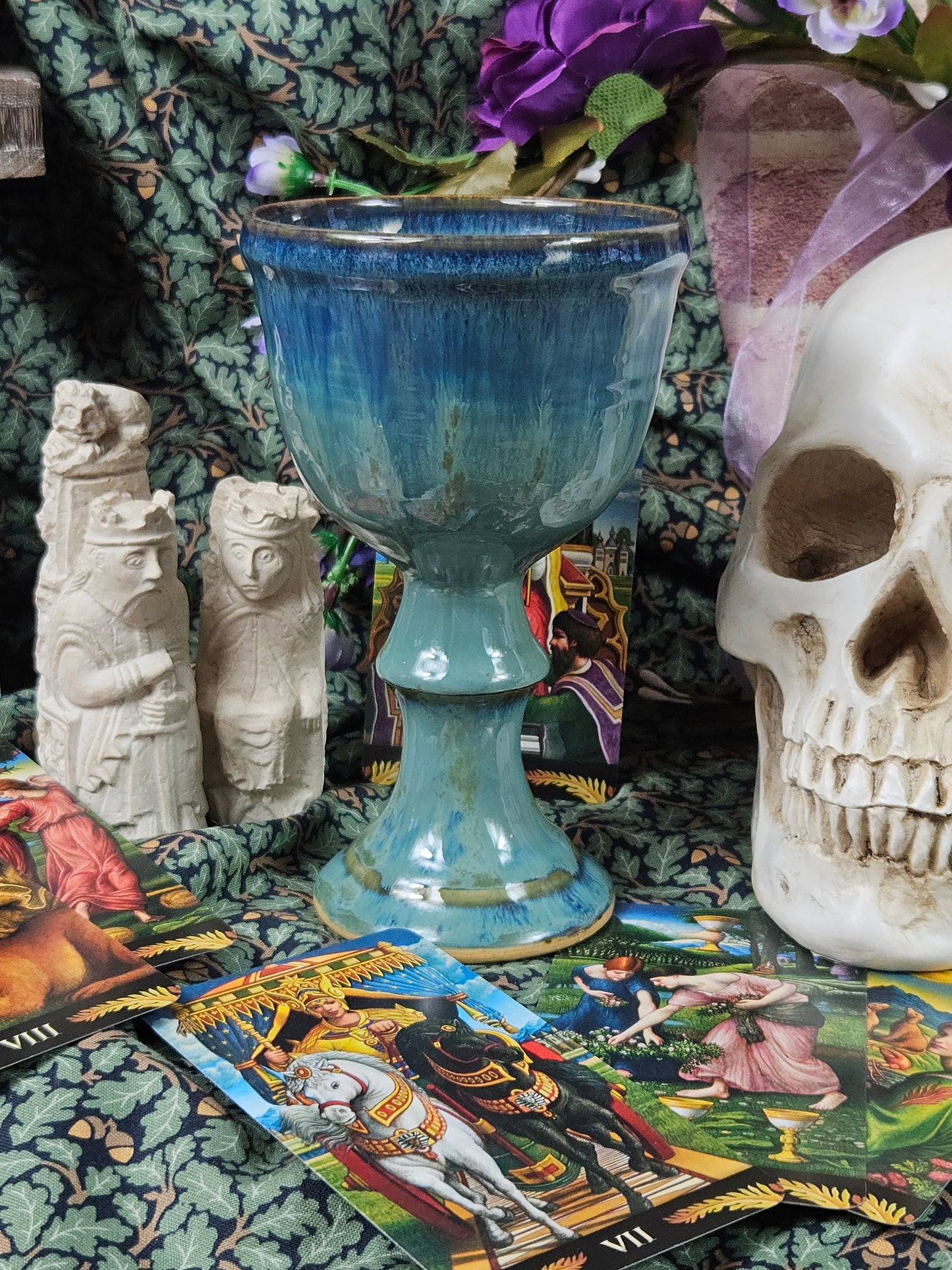 Vintage Studio Pottery Large Size beautifully glazed Goblet, VGC, N302