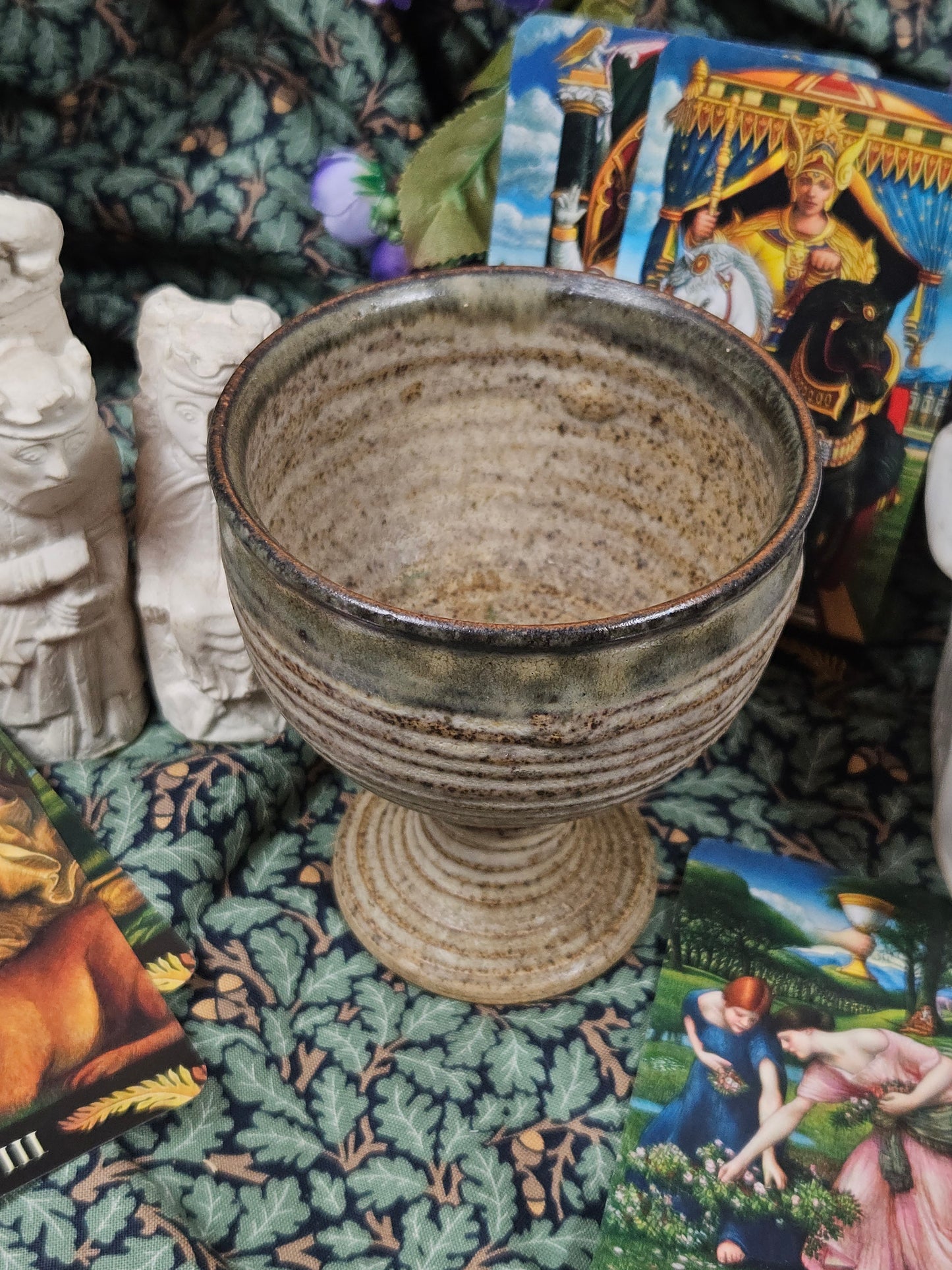 Vintage Studio Pottery Monastic style goblet with matt finish VGC N406