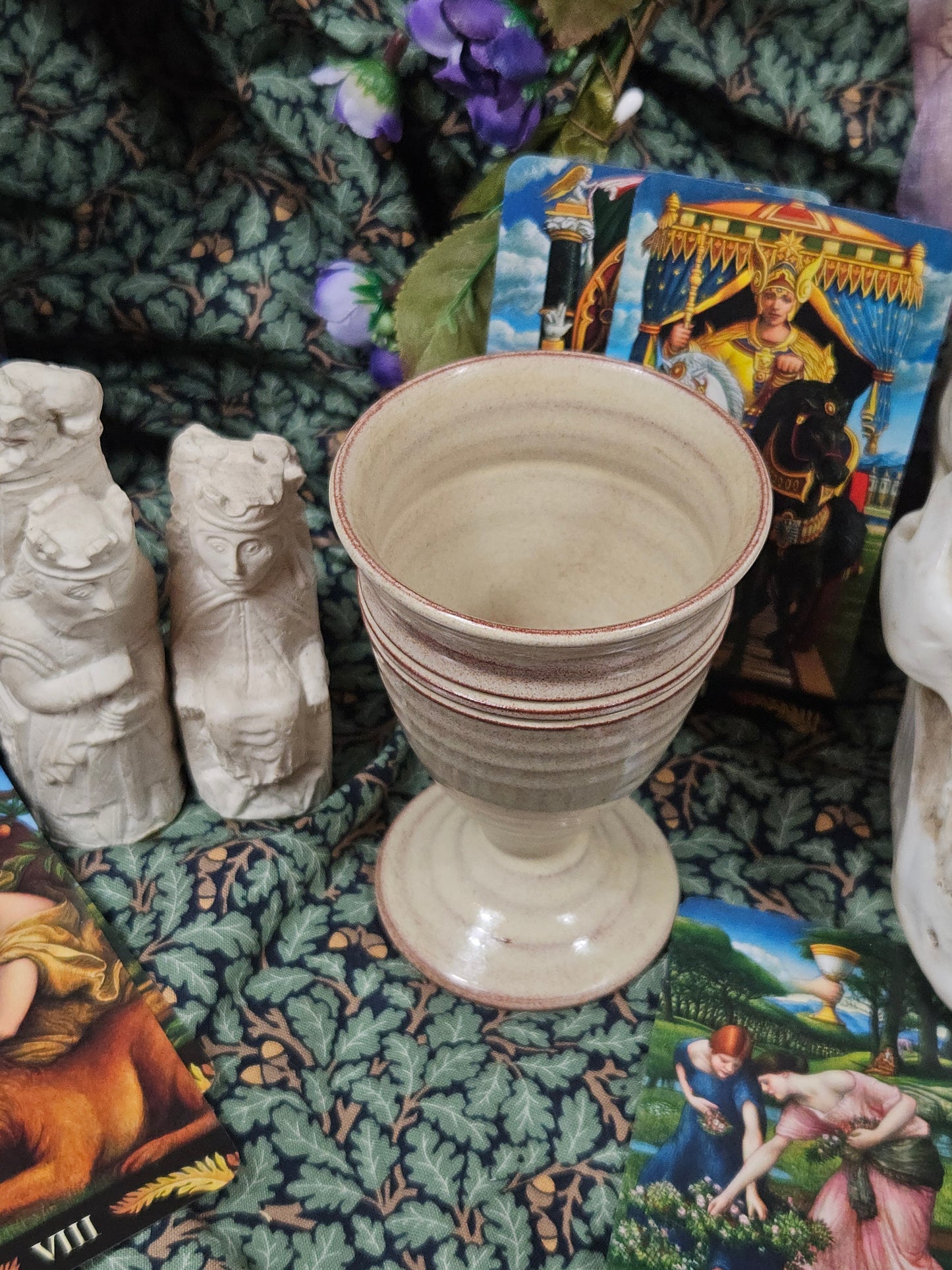 Vintage Studio Pottery elegant goblet with light gloss finish VGC N407