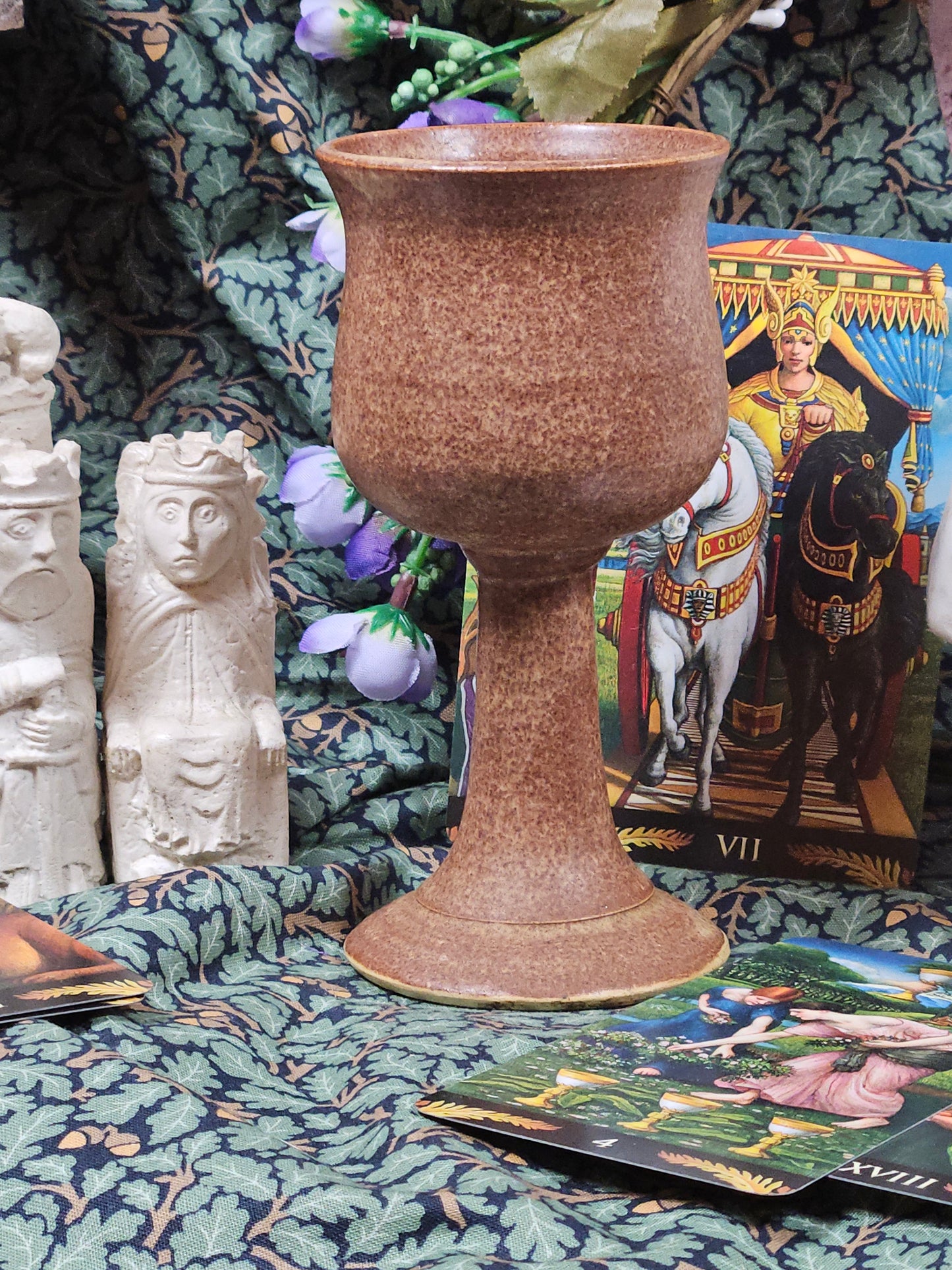 Vintage Studio Pottery goblet with matt finish VGC N404