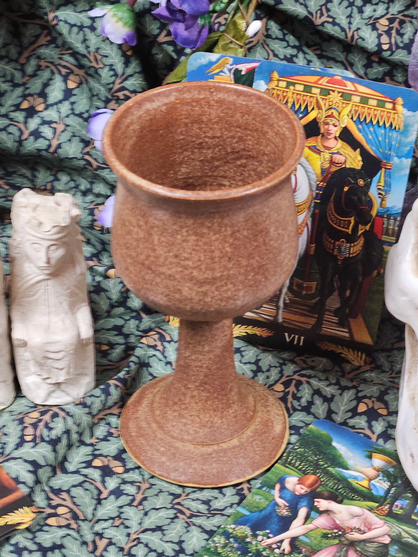 Vintage Studio Pottery goblet with matt finish VGC N404