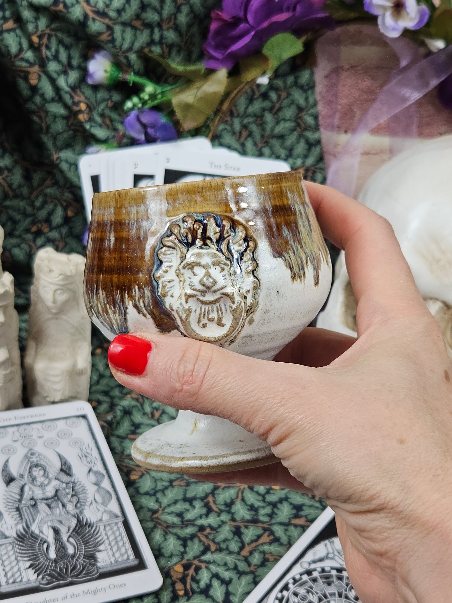 Vintage York Pottery Medieval Style Goblet Lyon, N312