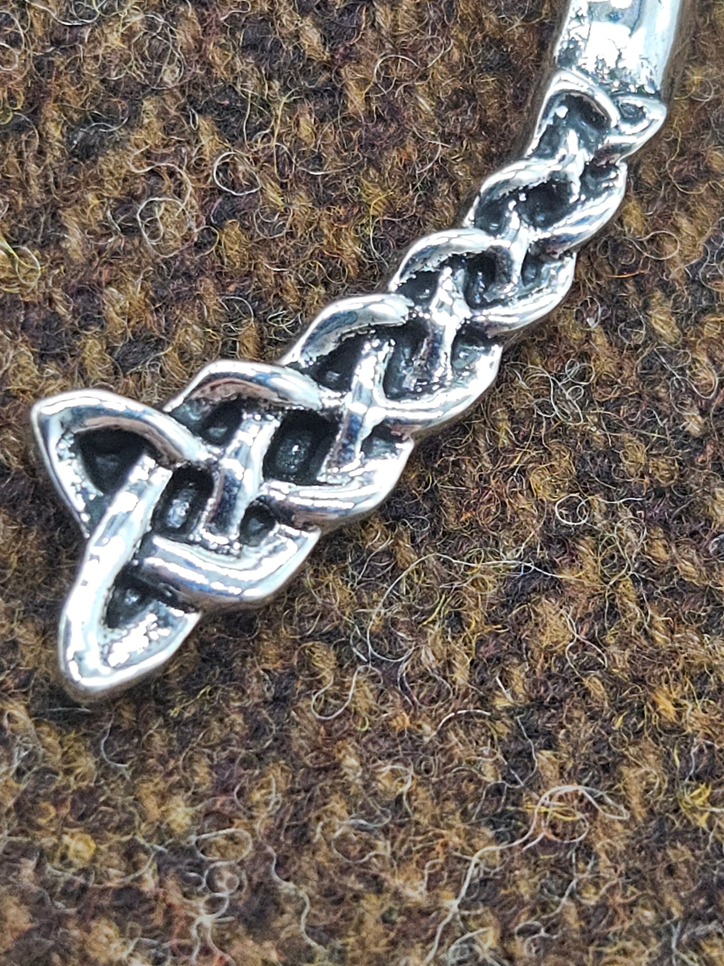 Viking Celtic pattern Medieval style round Fibula Brooch bronze colour, K12