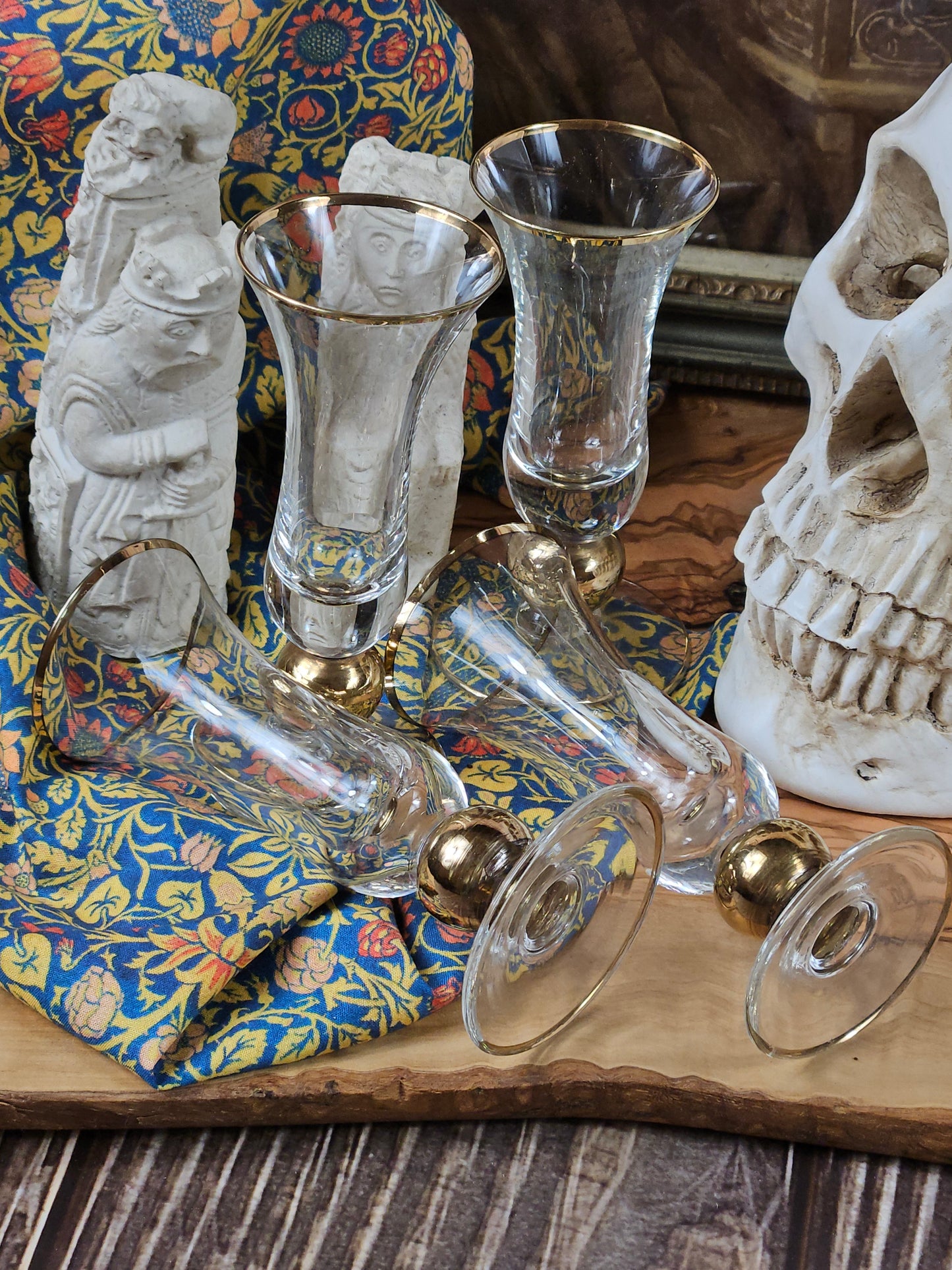Set Four vintage Cherry glass shots
