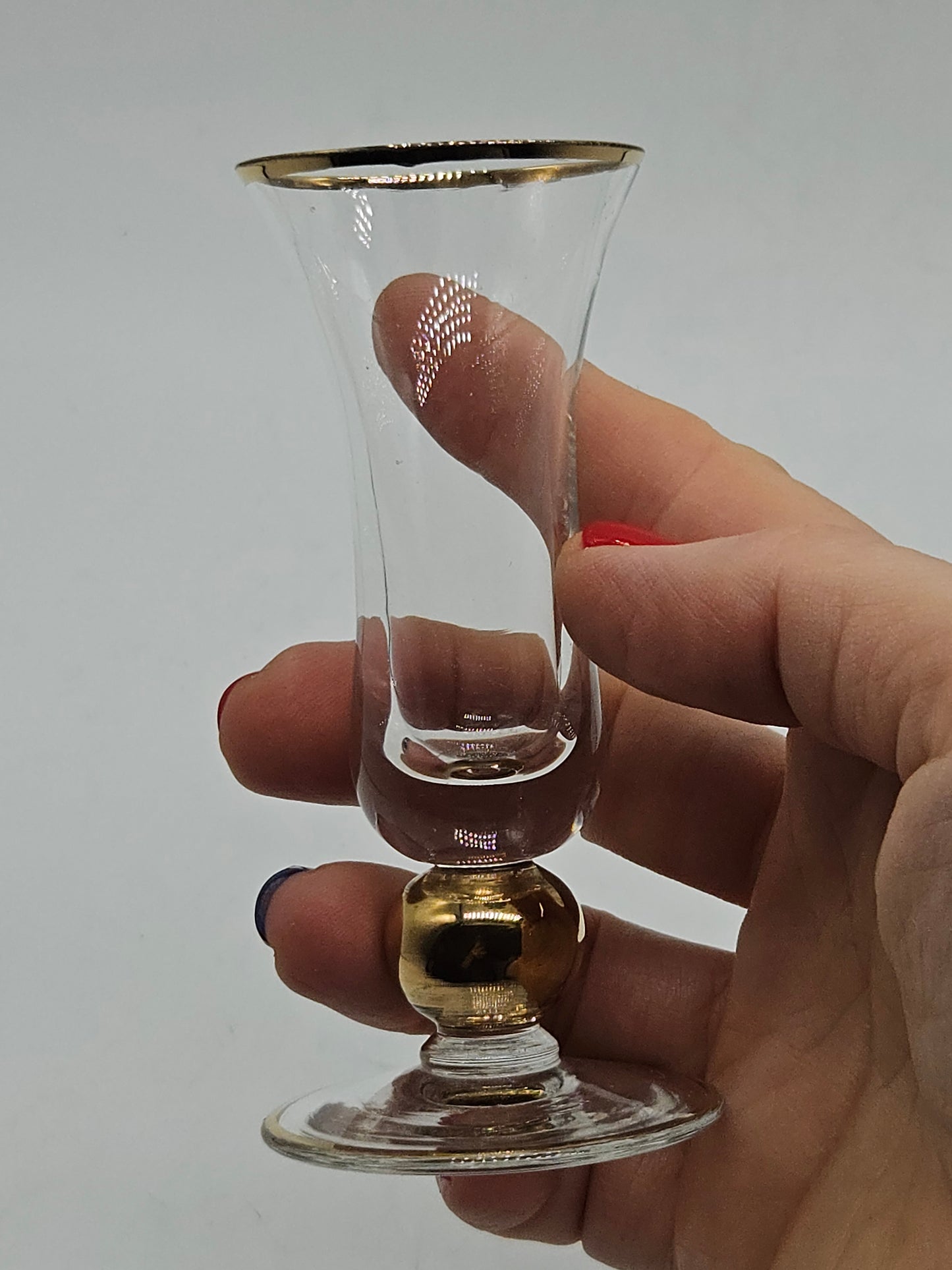 Set Four vintage Cherry glass shots