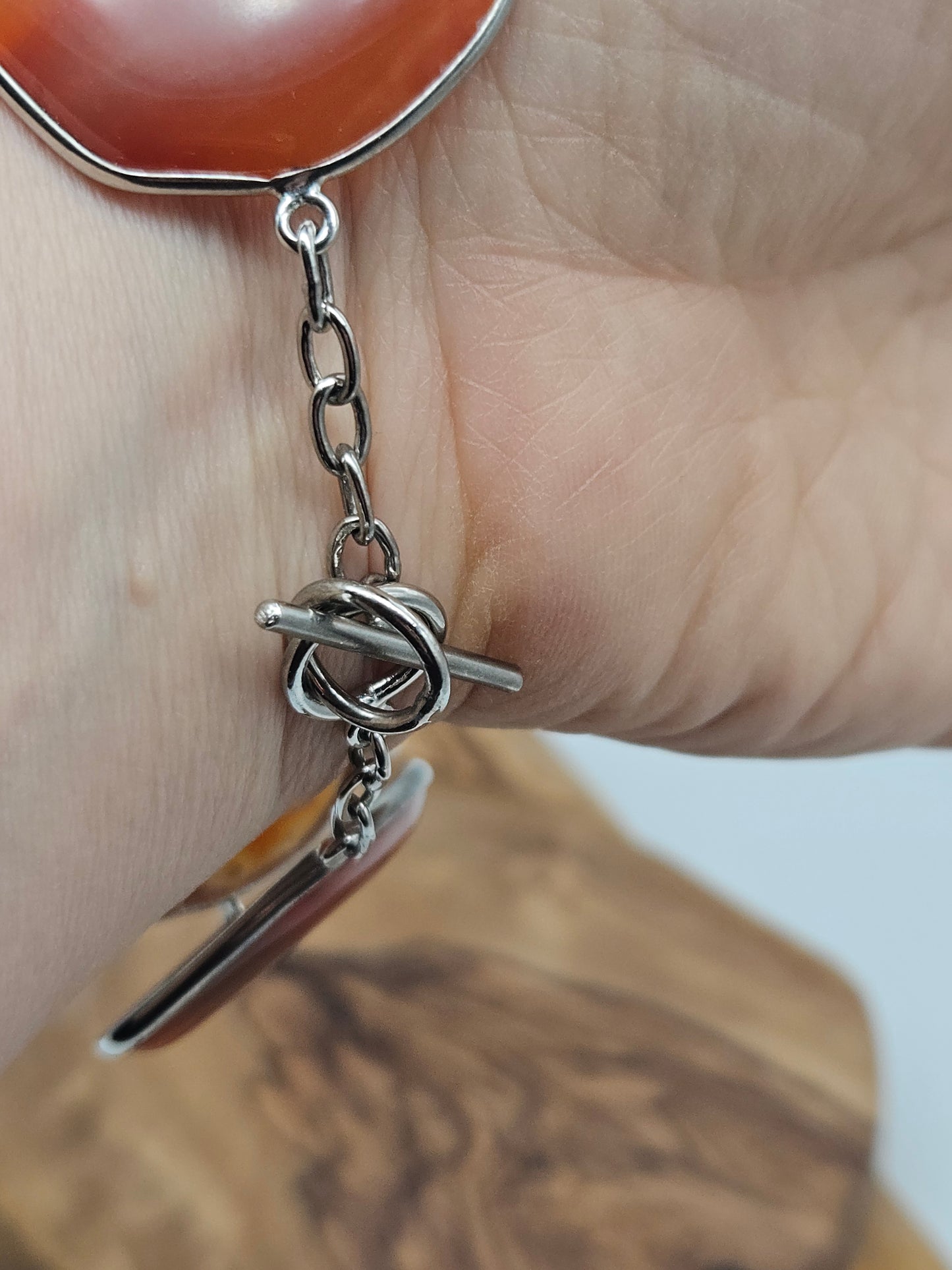 Vintage bracelet made of natural agate