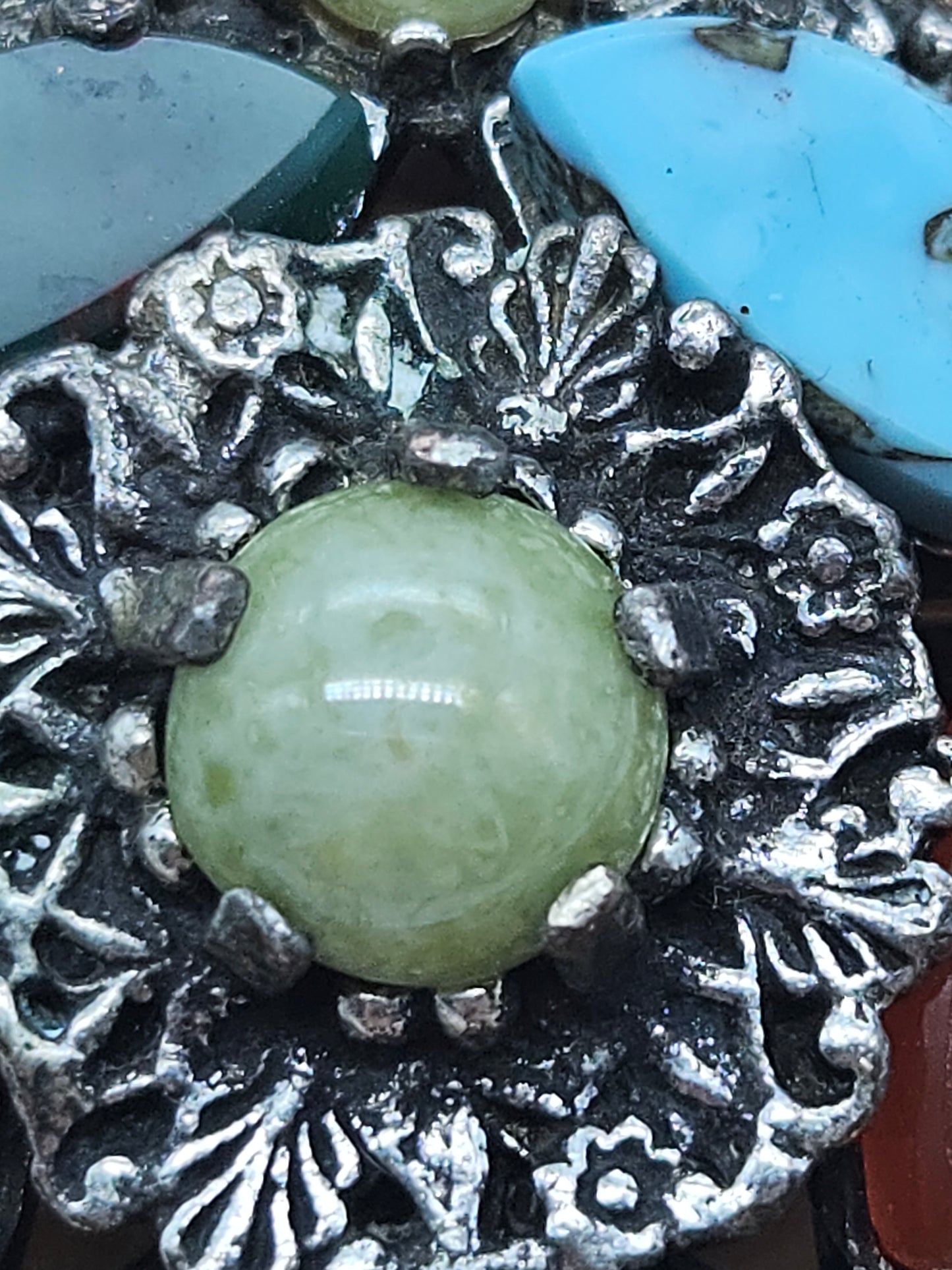 Vintage Scottish Brooch with the stones imitation Inserts L800