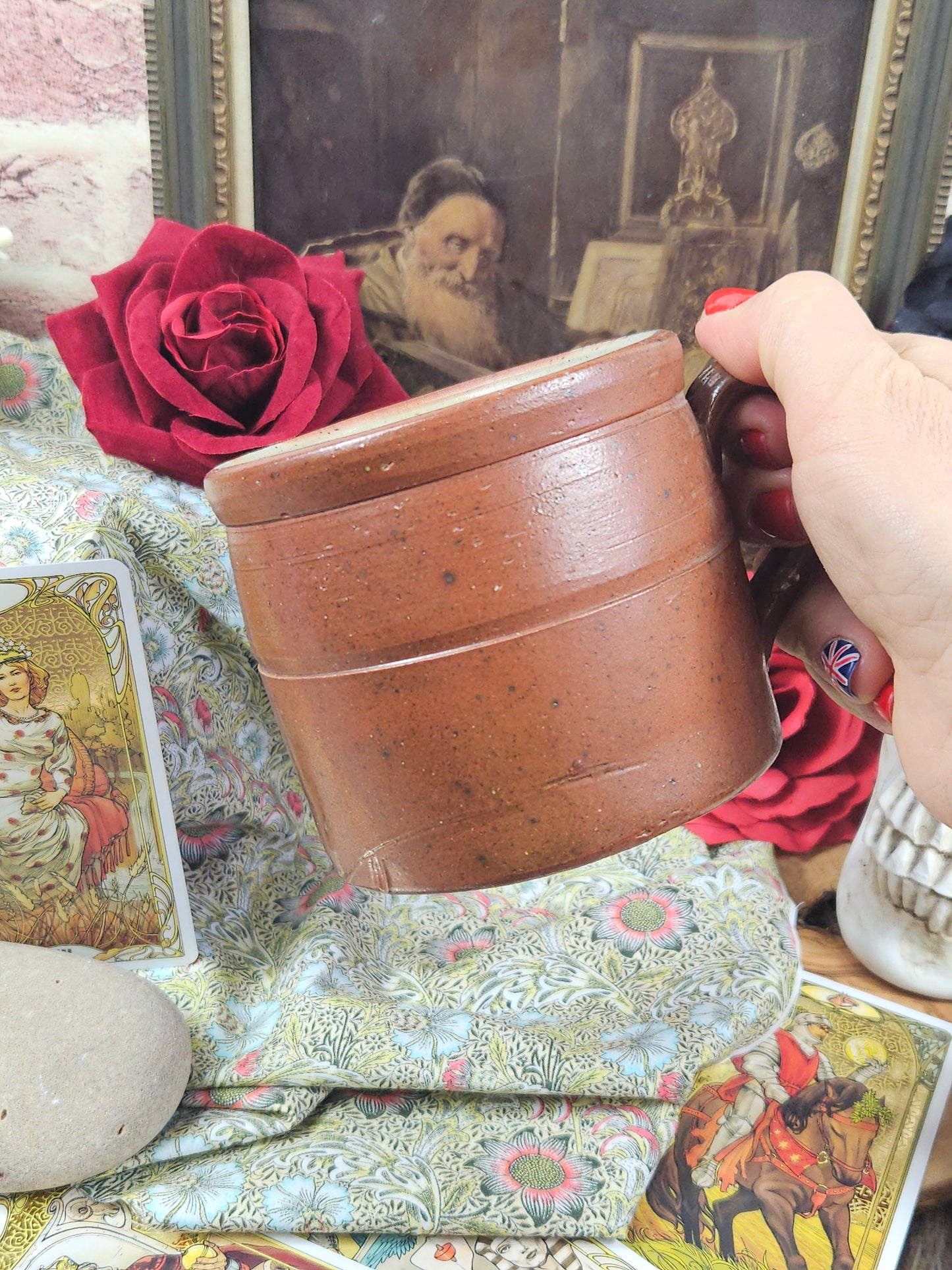 Vintage Studio Pottery Tea/Coffee Mug, Hand Thrown, VGC