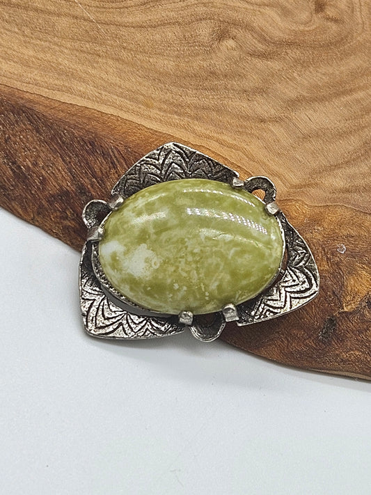 Vintage Scottish style brooch - The Triangle with Scottish gemstone.