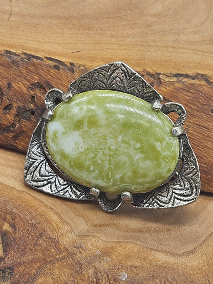 Vintage Scottish style brooch - The Triangle with Scottish gemstone.